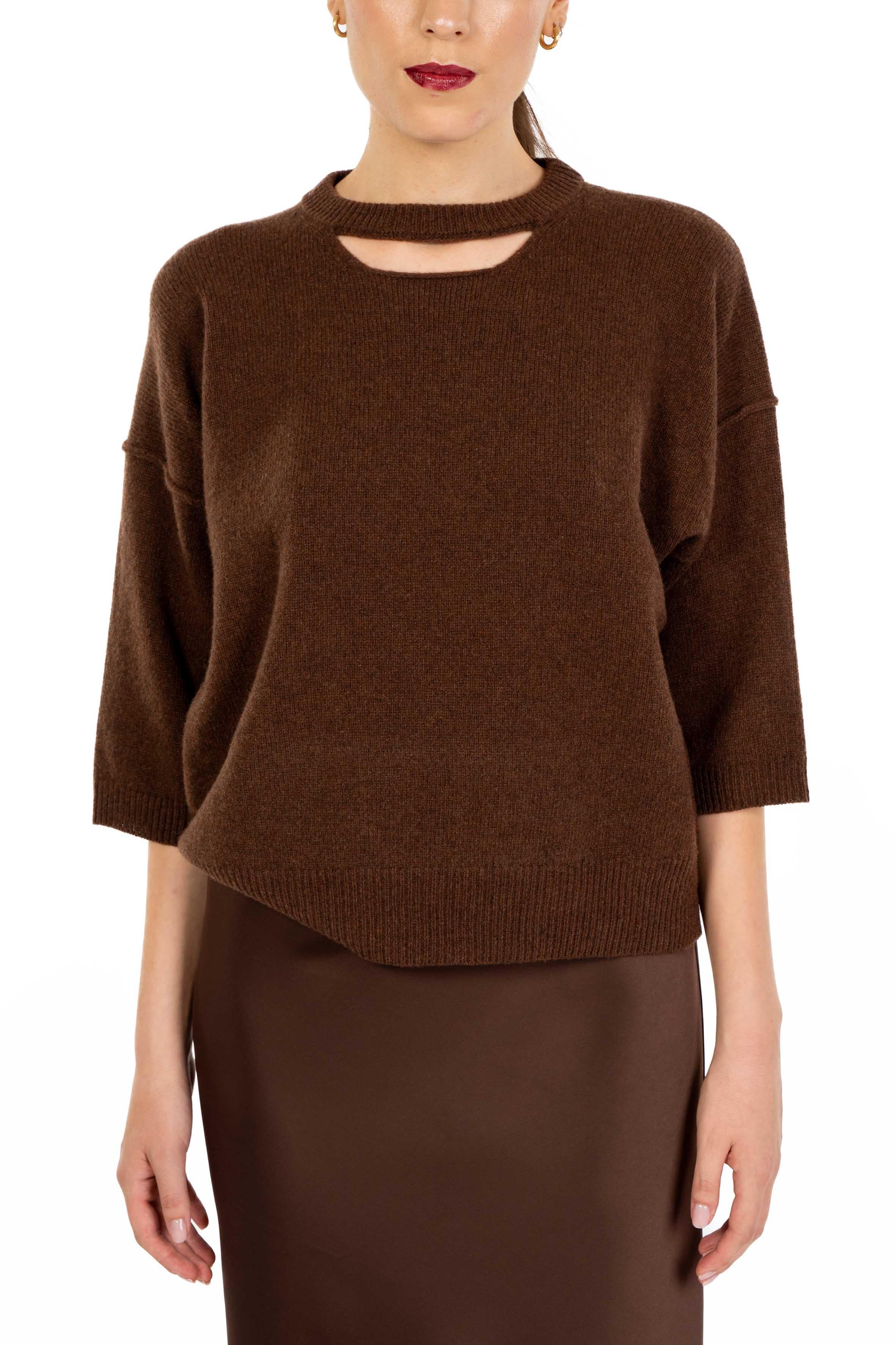 Maglia over cuciture a vista 32000 351 MORO FEDERICA TOSI