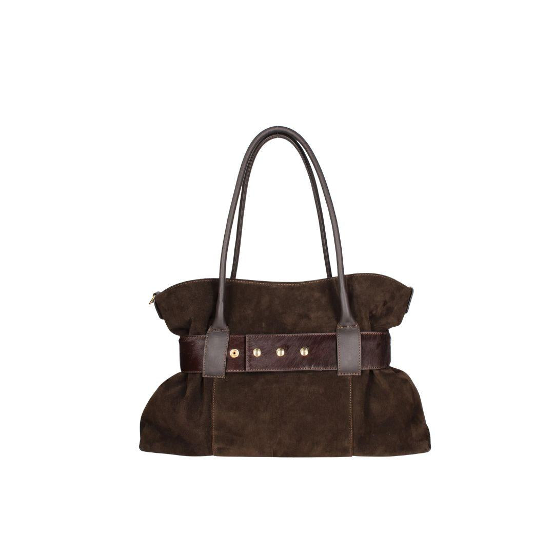 Borsa Margot 1042 in suede testa di moro 1042 MARGOT CHOCOLATE MY BEST BAG