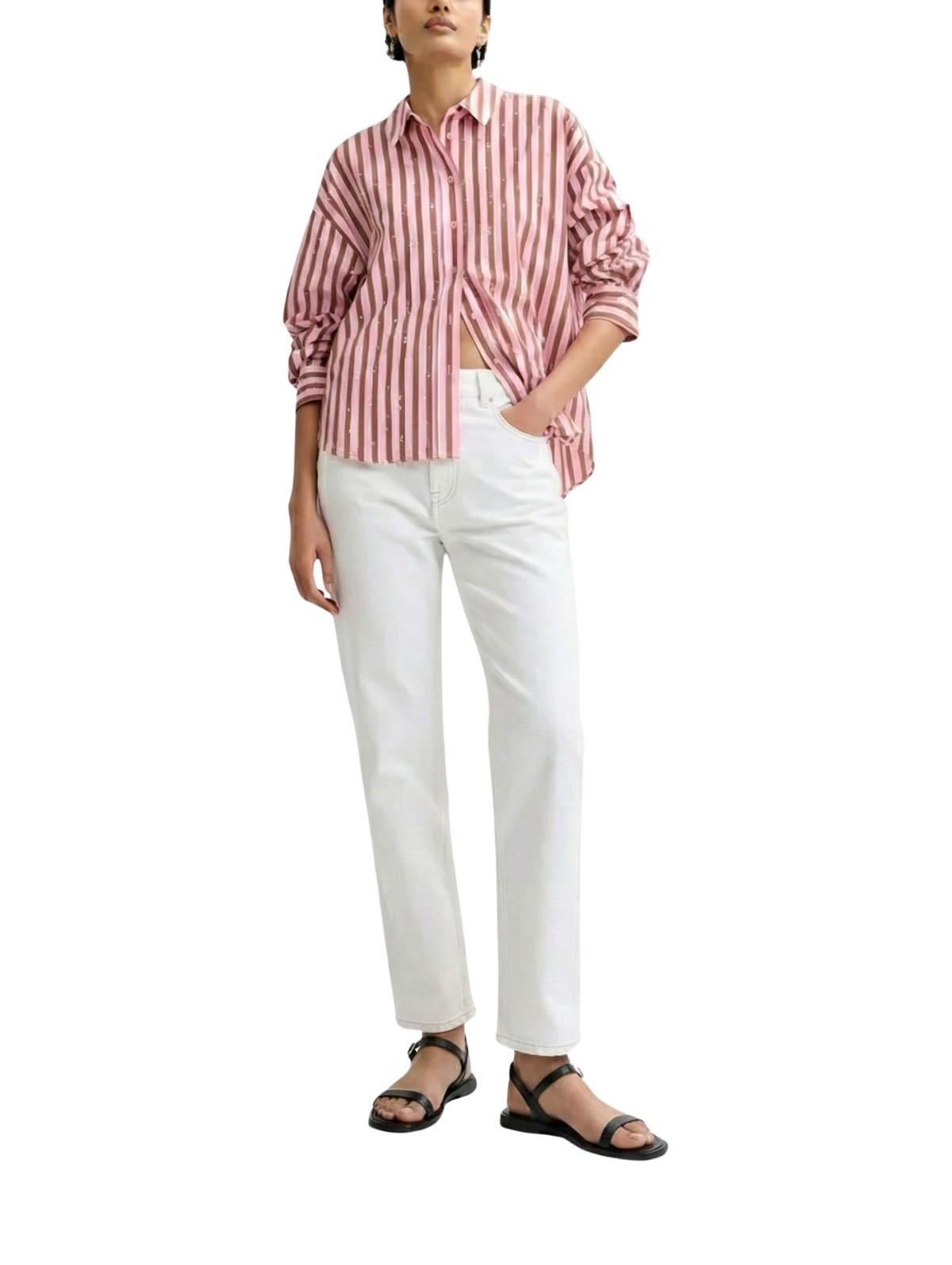 Camicia Jelief a righe rosa JELIEF SHIRT ROSE ESSENTIEL ANTWERP