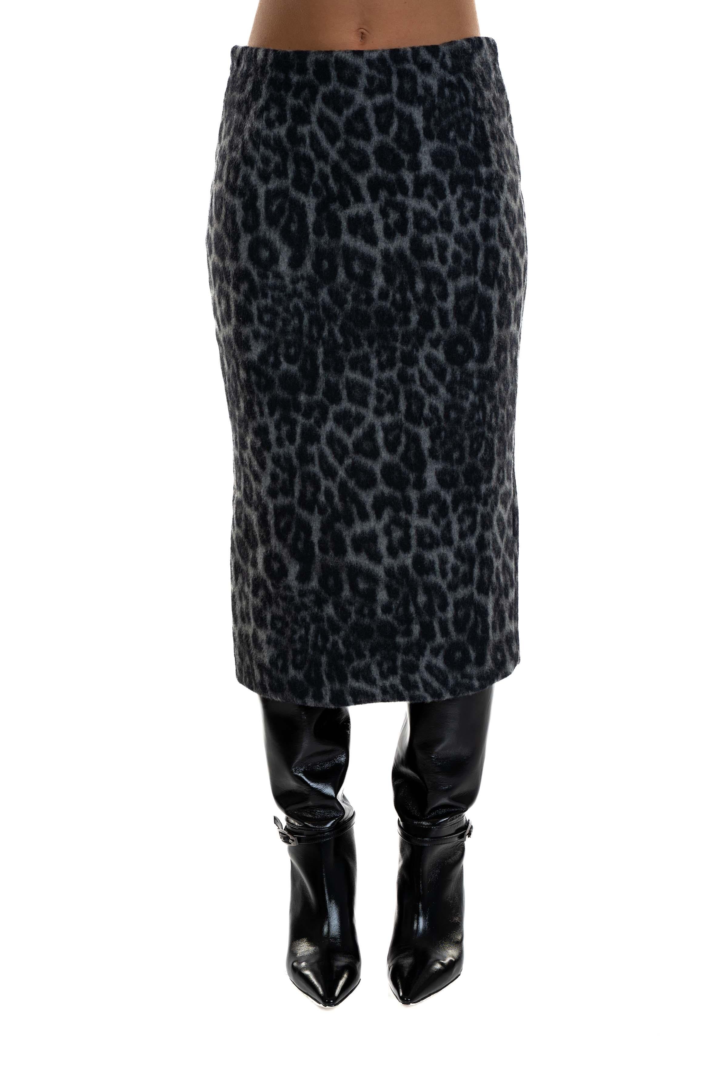 Spotted Lounguette Skirt 30707 BLACK/GREY FEDERICA TOSI