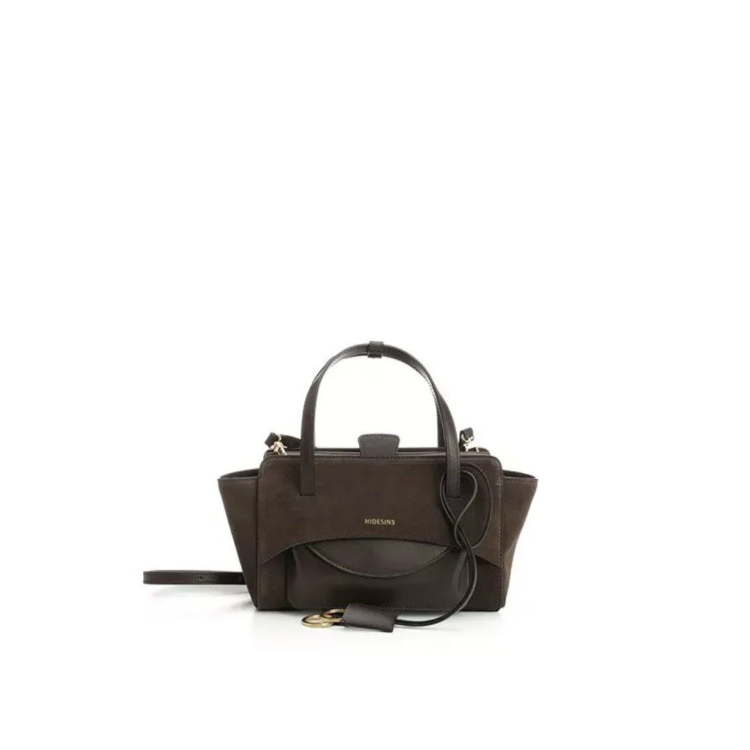 Borsa Flap S testa di moro FLAP S SUEDE T.MORO HIDESINS