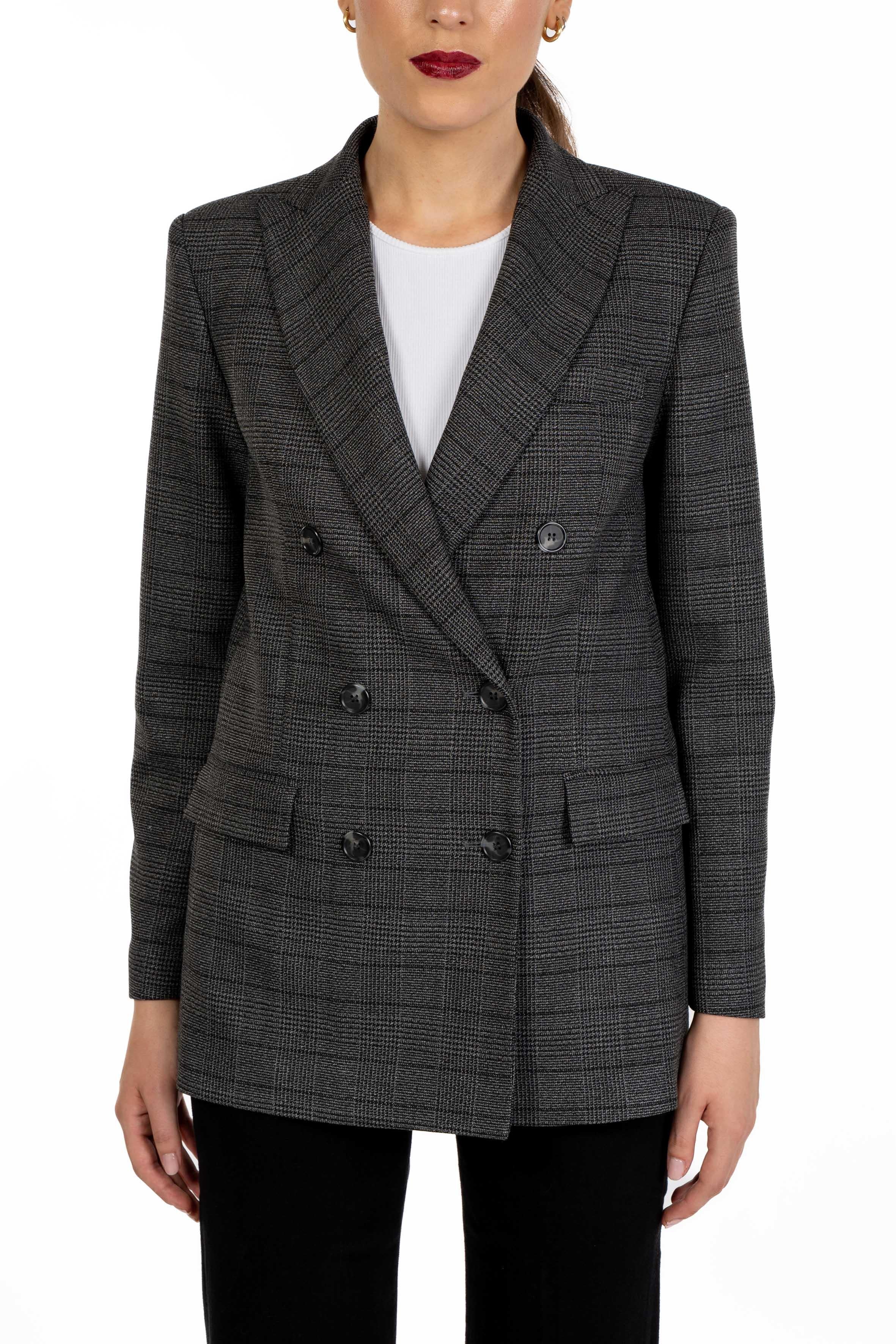 Giacca doppiopetto in galles 3687 4322 GRIGIO ALICE MILLER