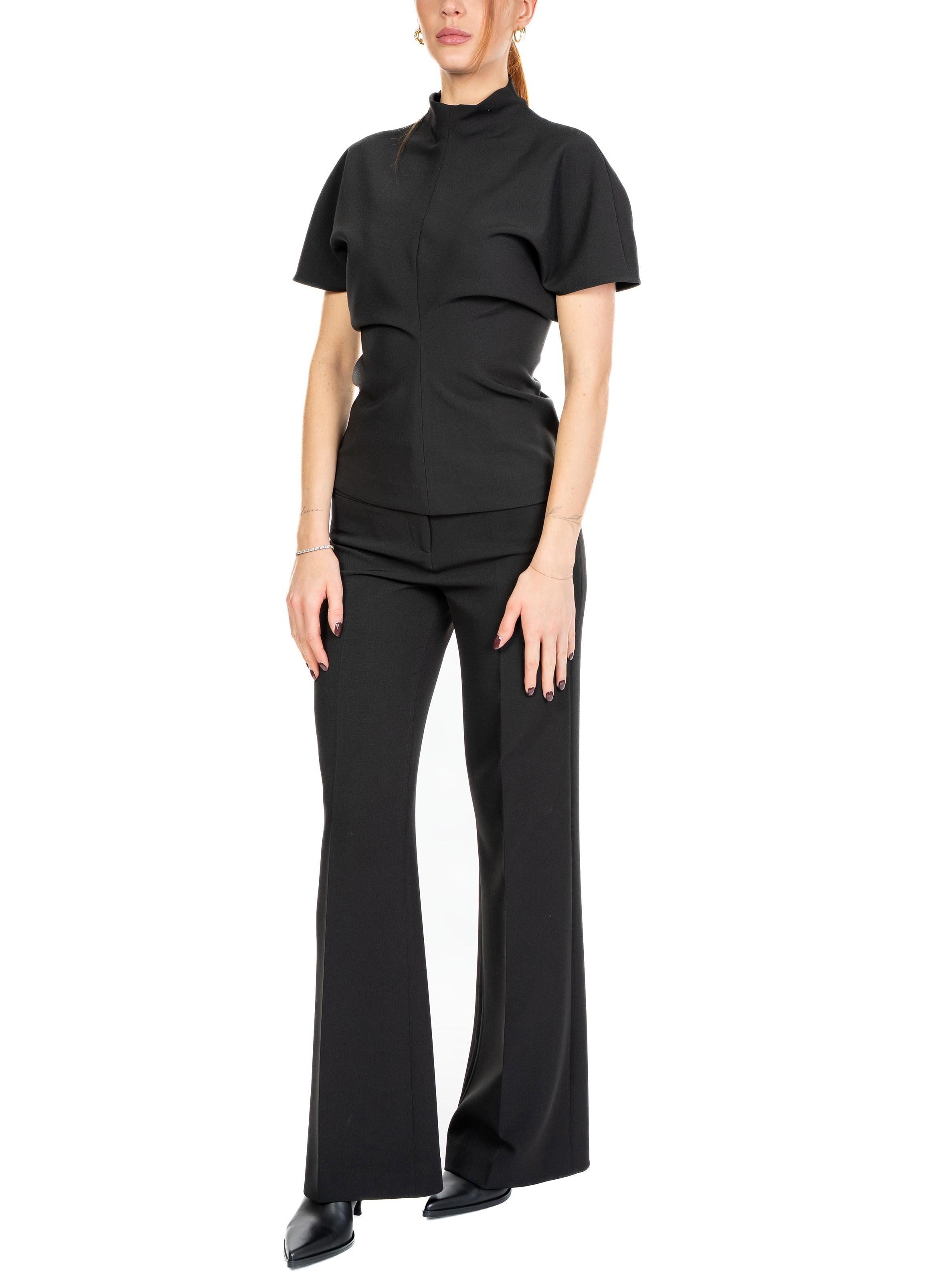 Blusa cady collo alto 31101 BLACK FEDERICA TOSI