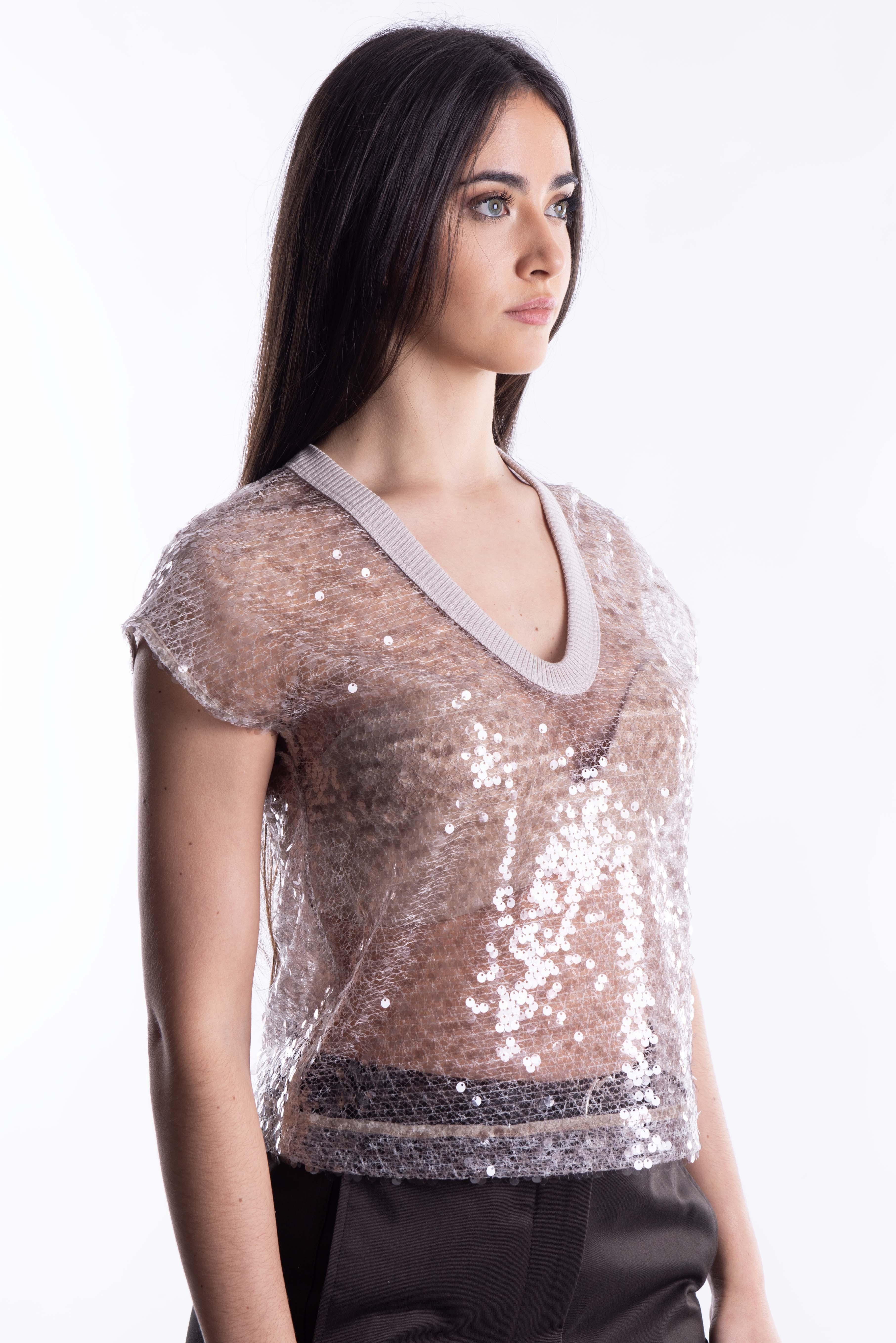 Maglia Beige Trasparente J3952087 B JUCCA