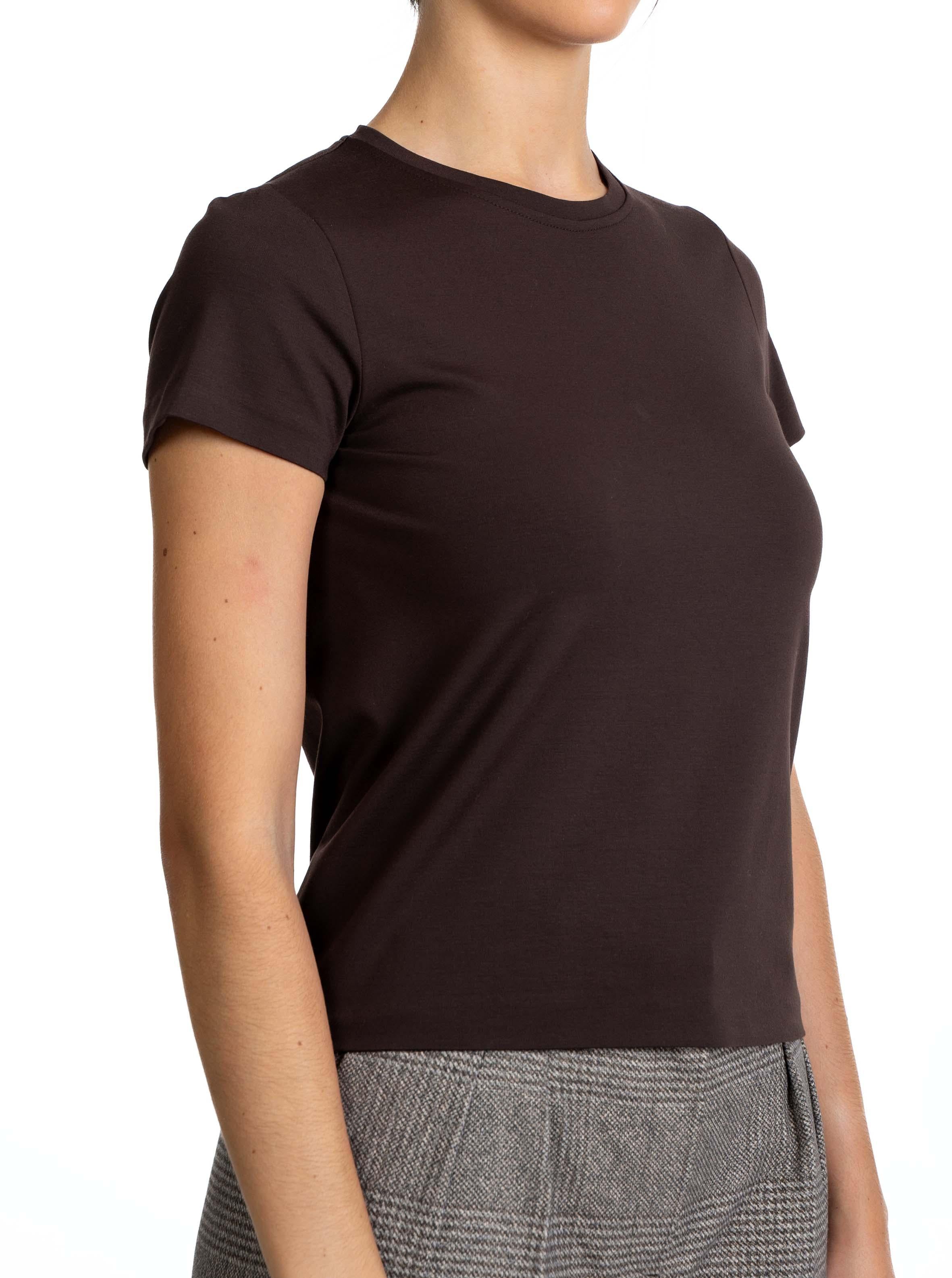 T-shirt testa di moro in tessuto tecnico. 4631 4376 MORO ALICE MILLER