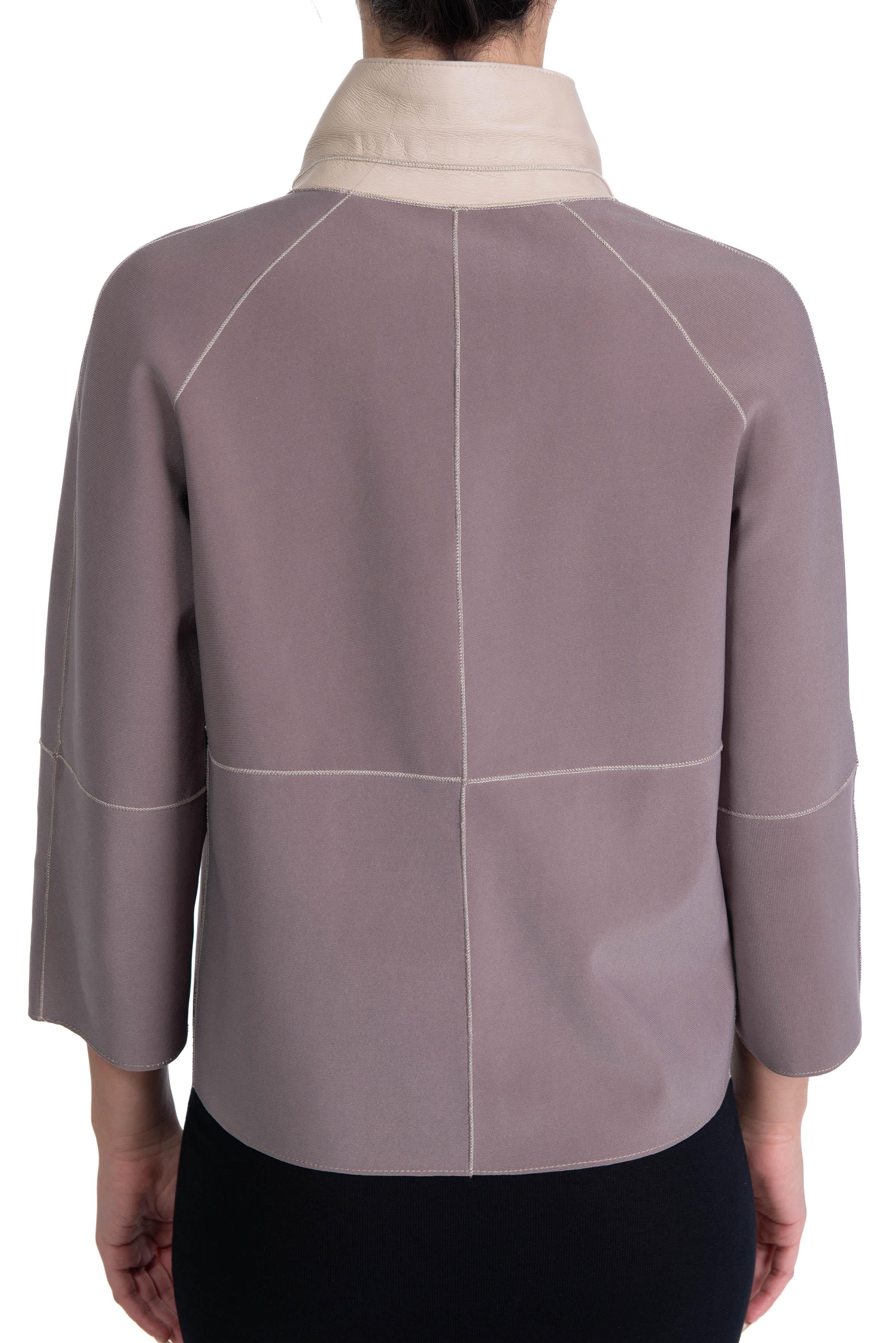 Giacca Loren corta in pelle reversibile latte LOREN REVERSIBILE LATTE THE JACKIE LEATHERS