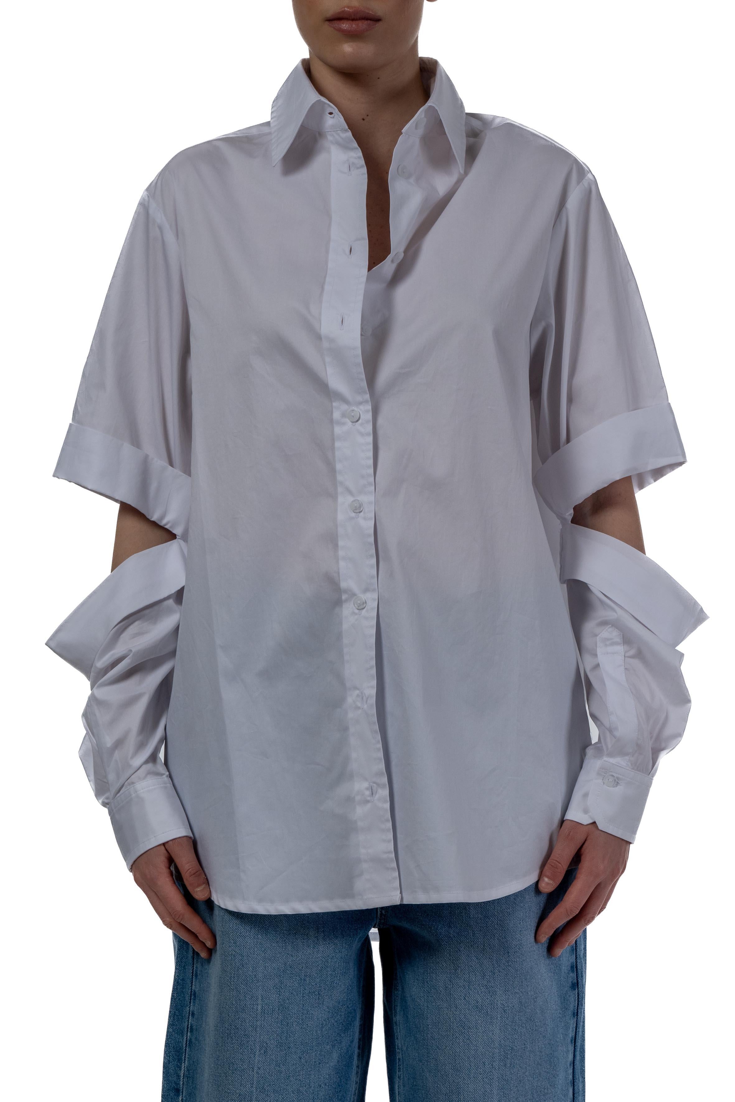 Camicia Tita over bianca cut-out TITA BA735 WHITE Balossa