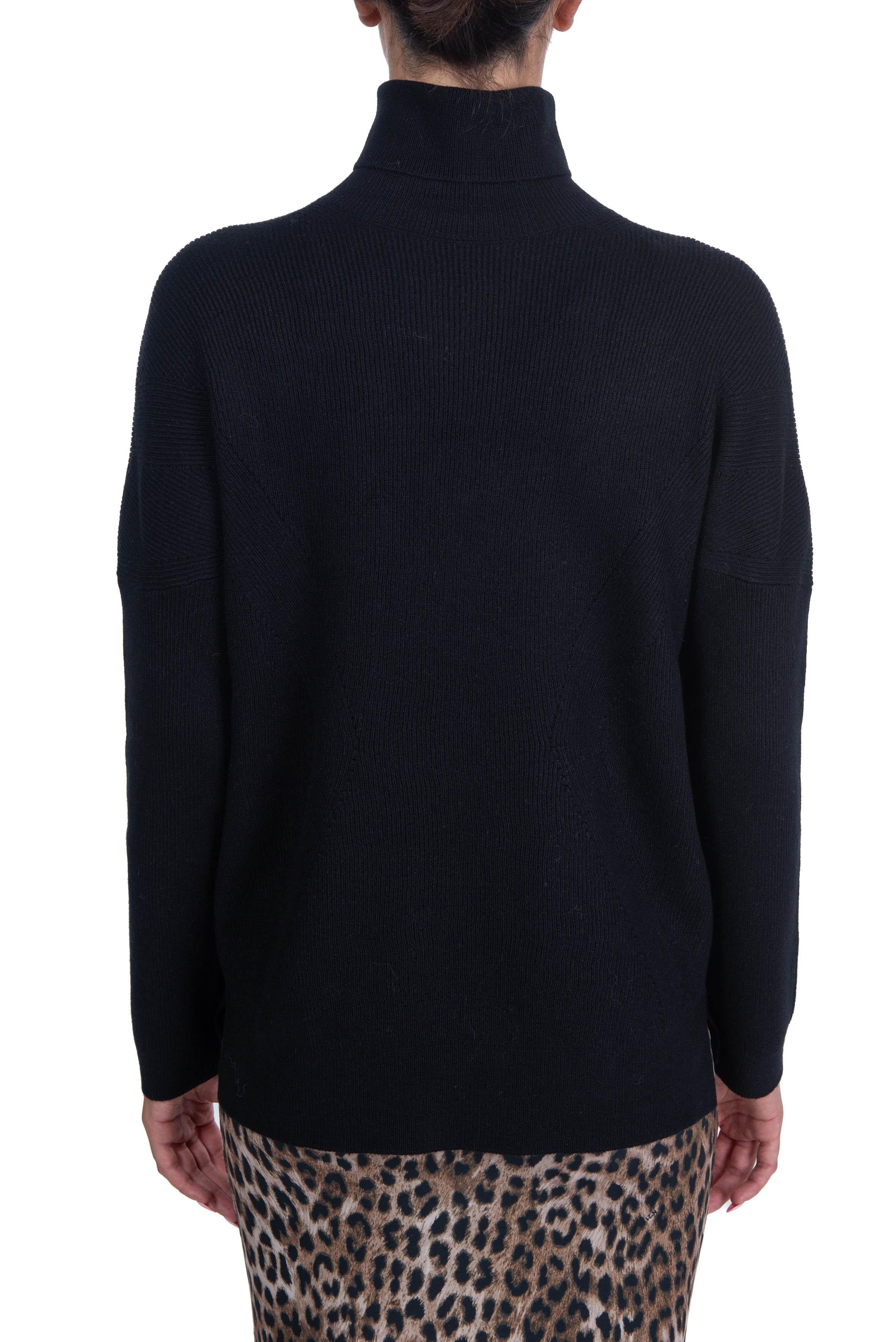 Maglia collo alto nera 59203 N D.EXTERIOR