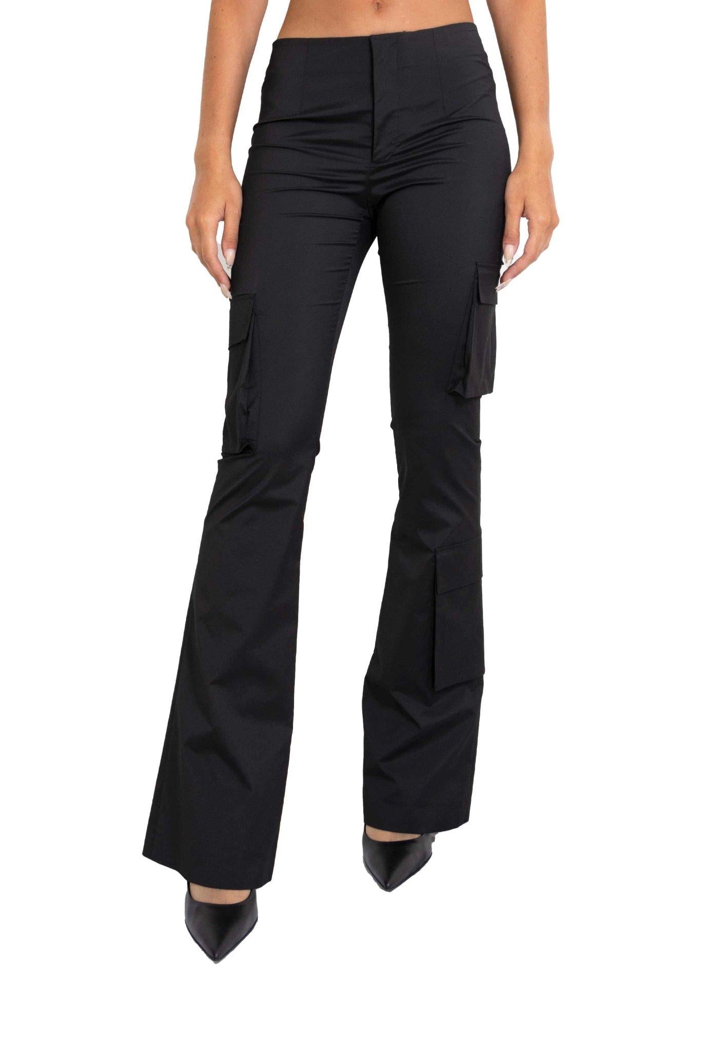 Pantalone flare in taffetà stretch nero A0313 5724 N PHILOSOPHY