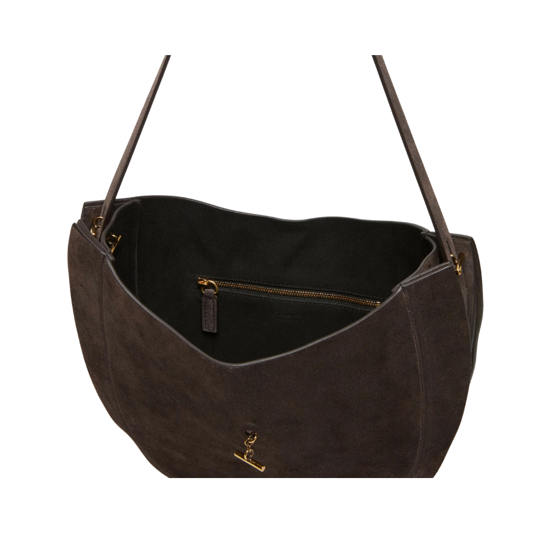 Borsa Liz in suede LIZ PROMISE BROWN MINO BOSSI