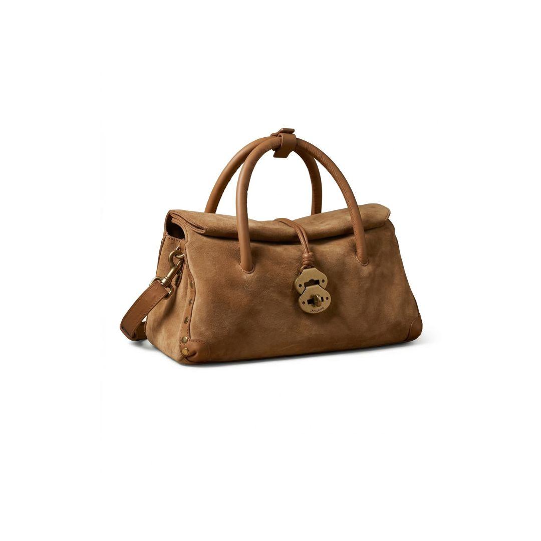Borsa Dotta S in pelle Zashmere & Cactus brown dorsoduro DOTTA ZASHMERE& CACTUS BROWN DORSODURO ZANELLATO