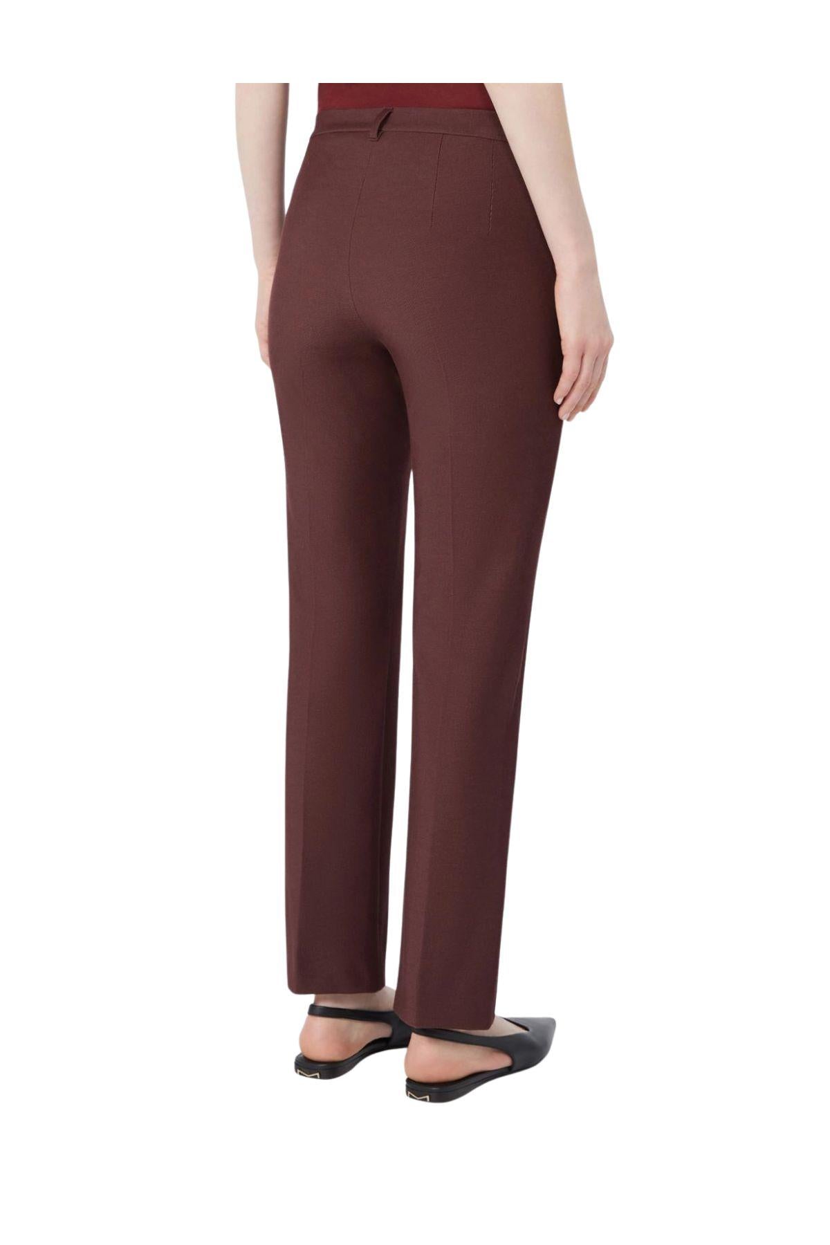 Pantalone in misto cotone stretch bordeaux Umanita UMANITA 006 BORDO MAX MARA