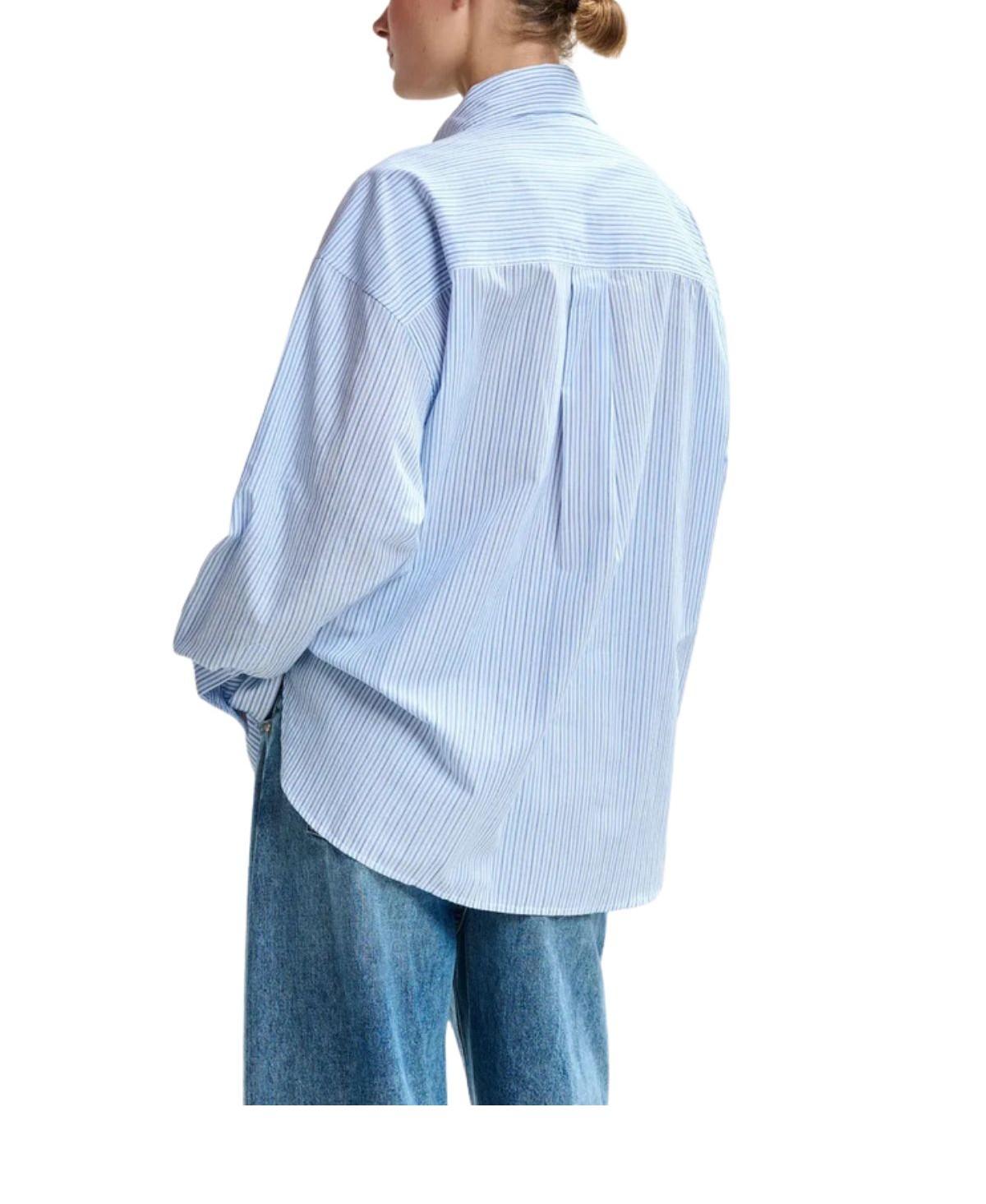 Camicia oversize a righe con decotazioni JOMMEKE OFF WHITE ESSENTIEL ANTWERP
