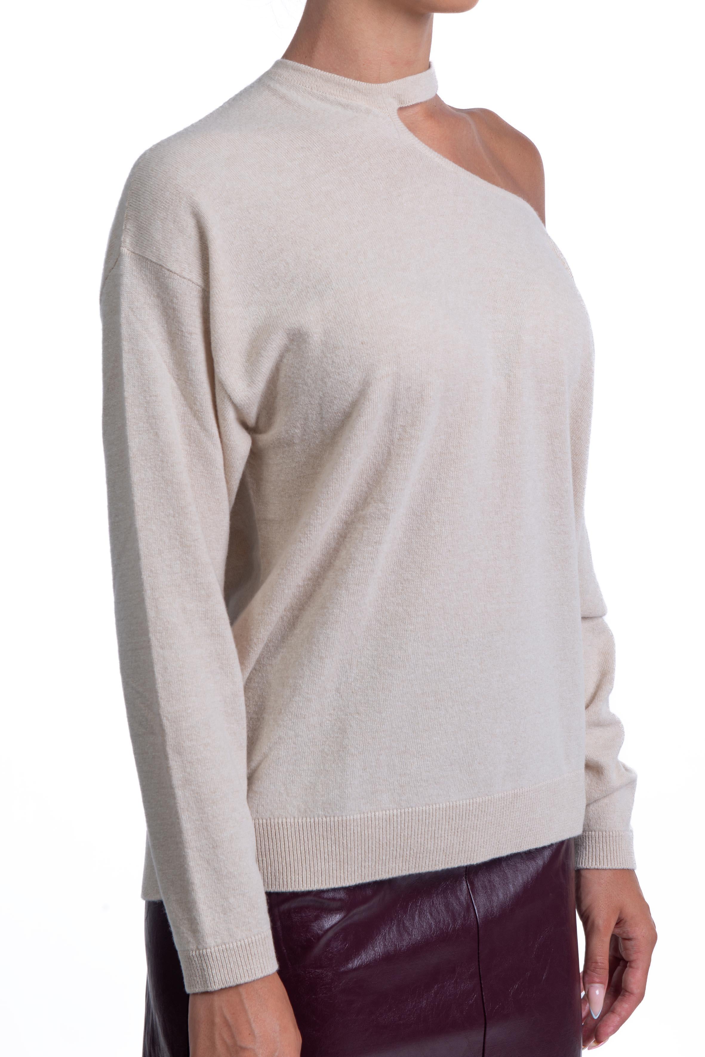 Maglia panna cut-out<BR/><BR/><BR/> 32002 P FEDERICA TOSI