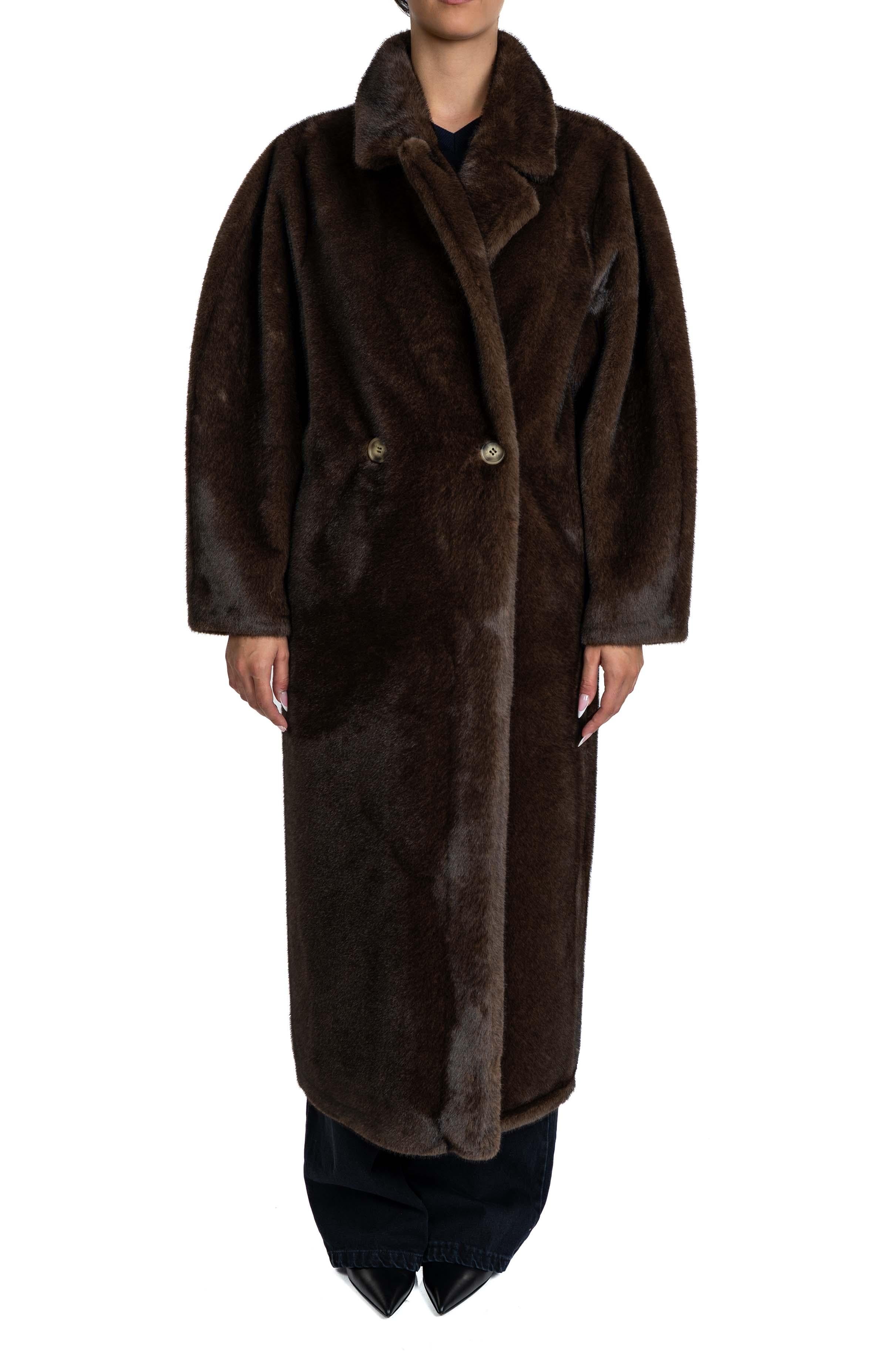 Cappotto eco pelliccia 9033 9033 COFFEE SWORD