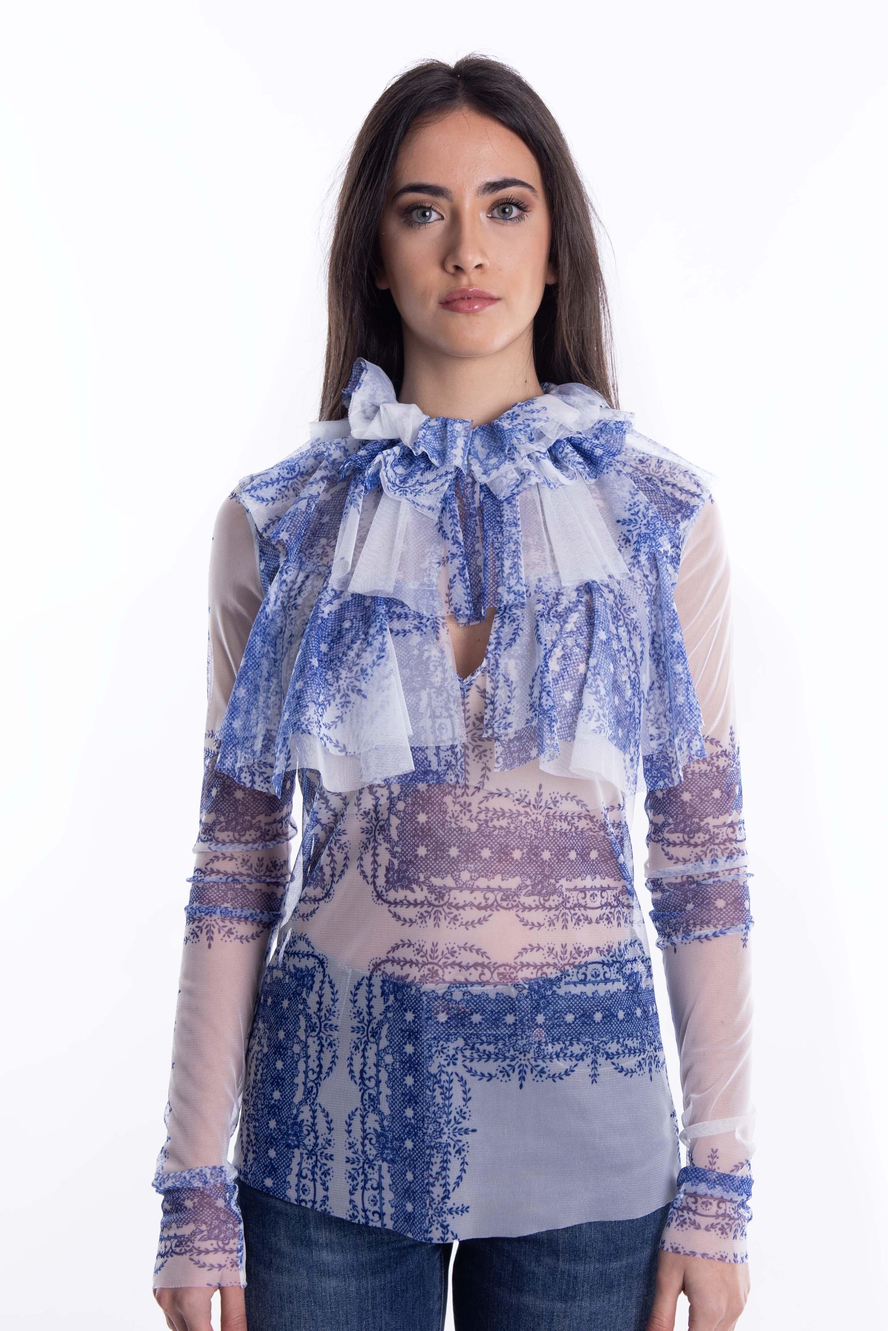 Blusa in tulle con stampa 0213 0750 C PHILOSOPHY
