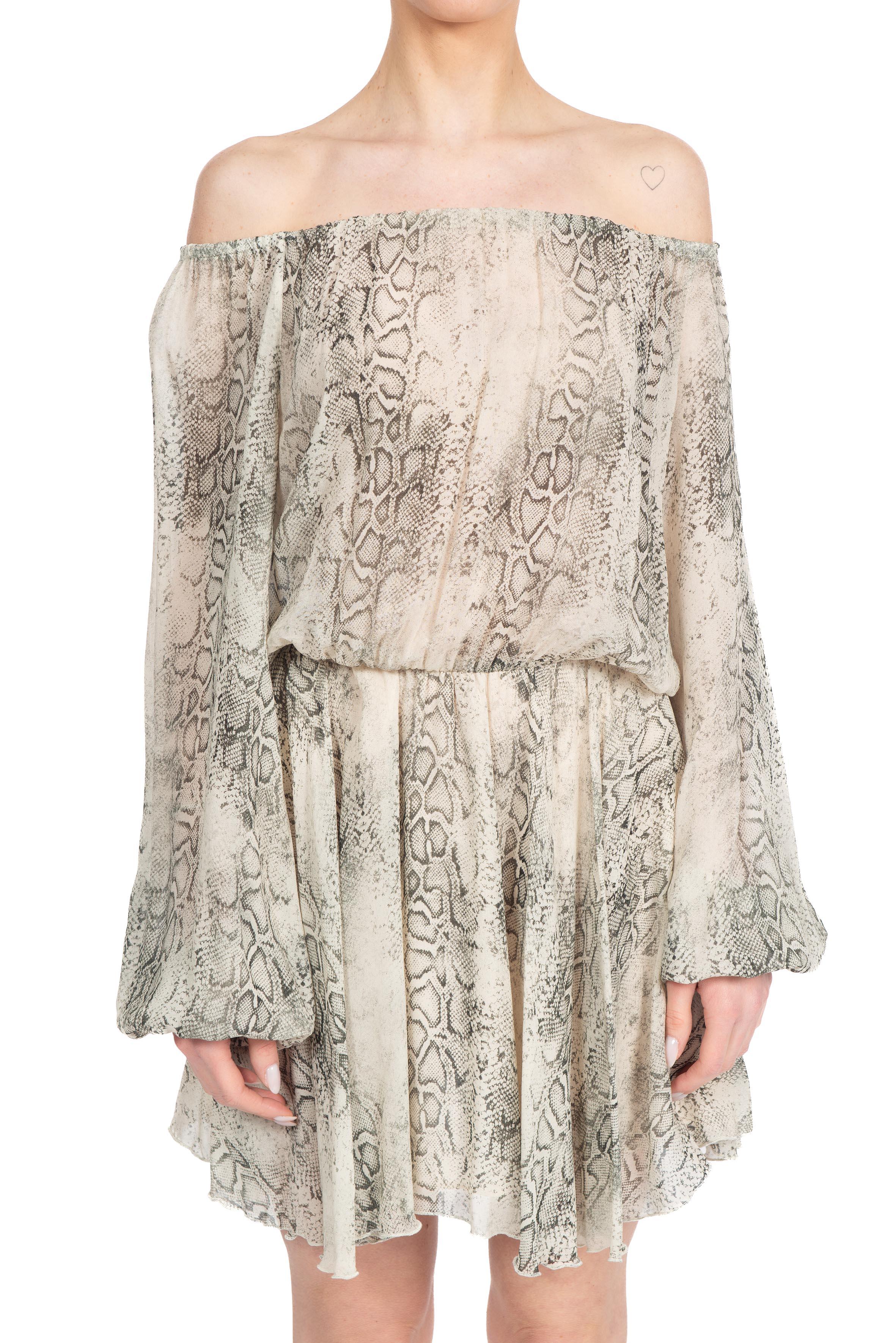 Abito corto stampa pitone 41219 41219 SABBIA FEDERICA TOSI