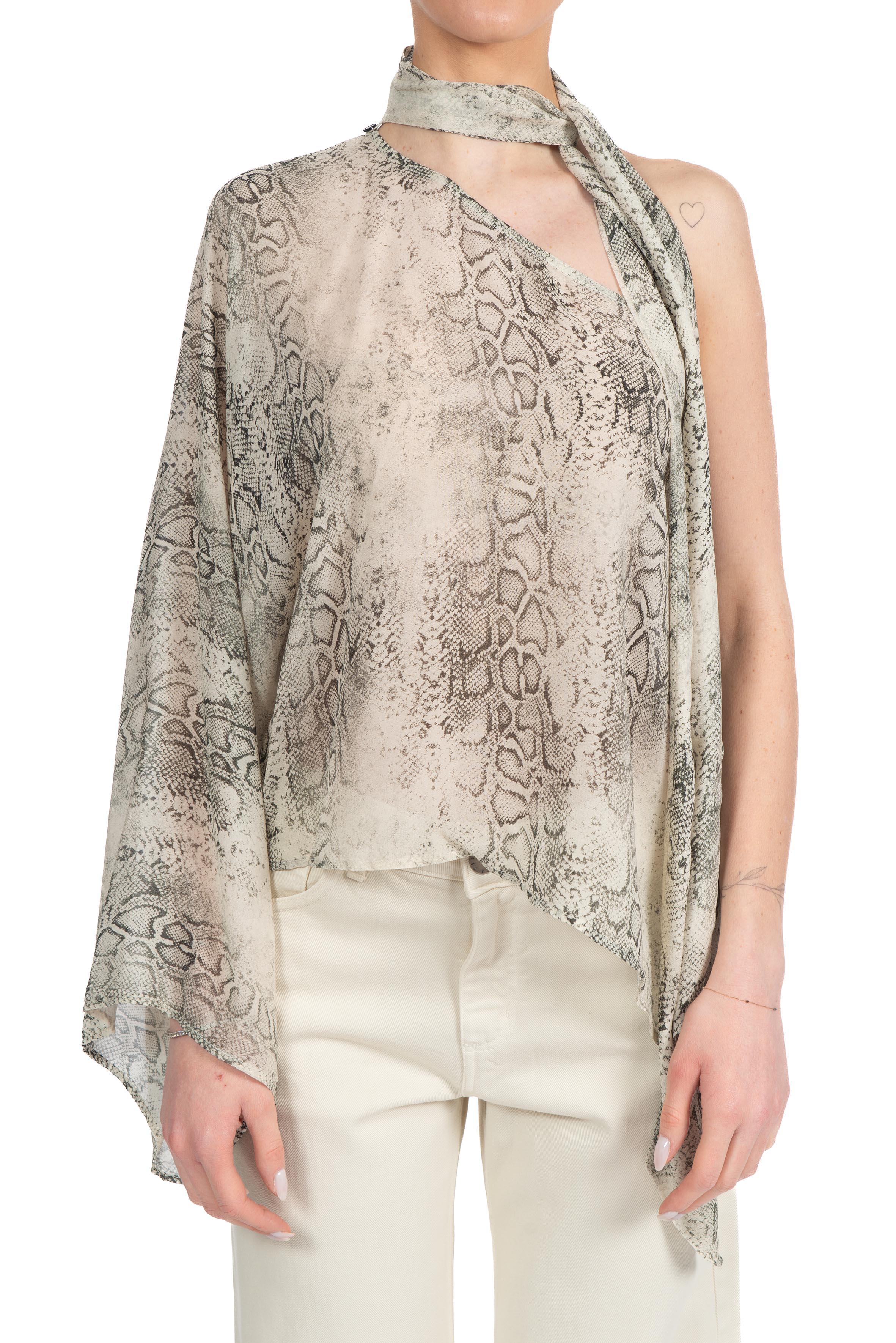 Blusa monospalla pitone 41106 41106 SABBIA FEDERICA TOSI