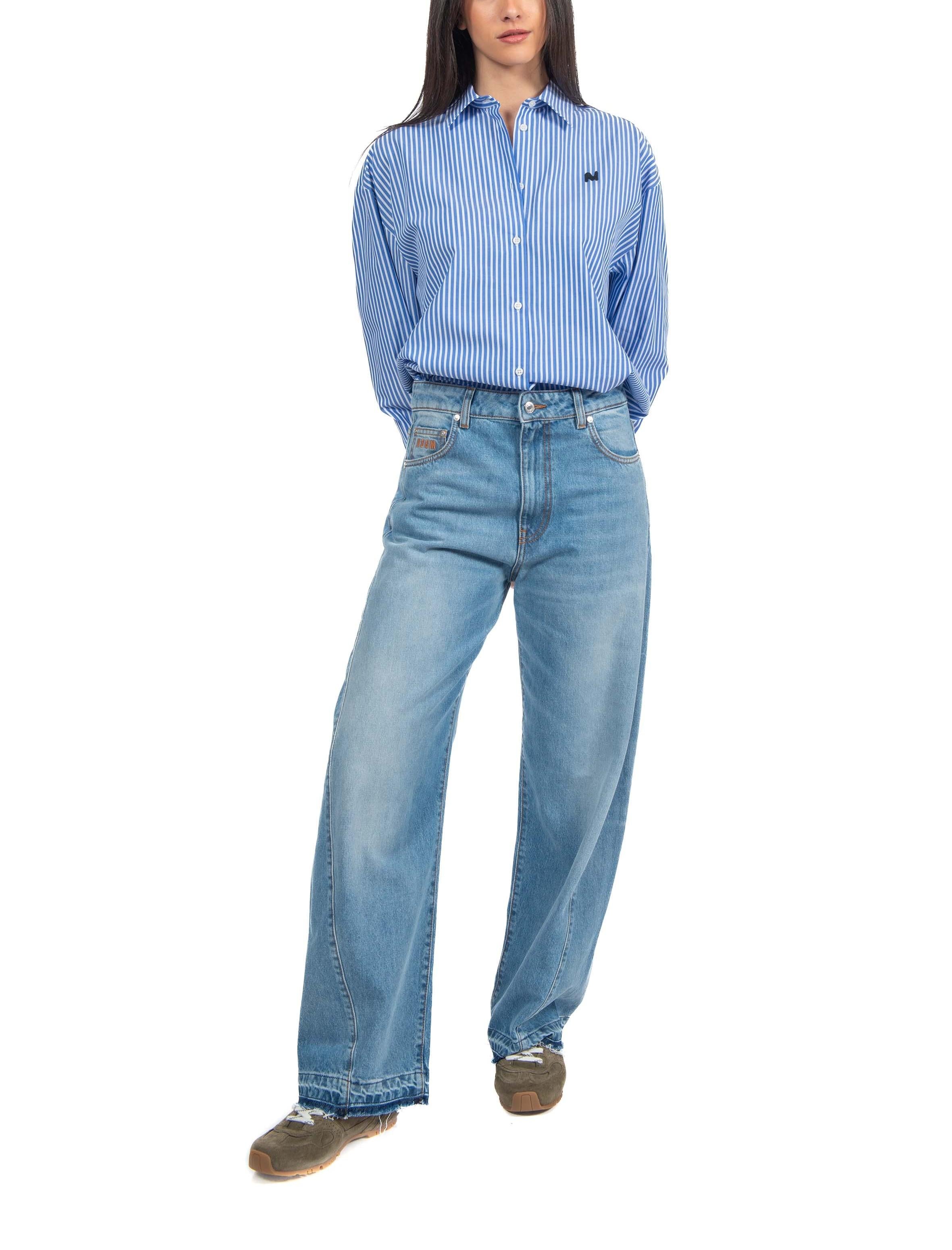 Camicia righe Msgm 4041MDE18X LIGHT BLUE MSGM