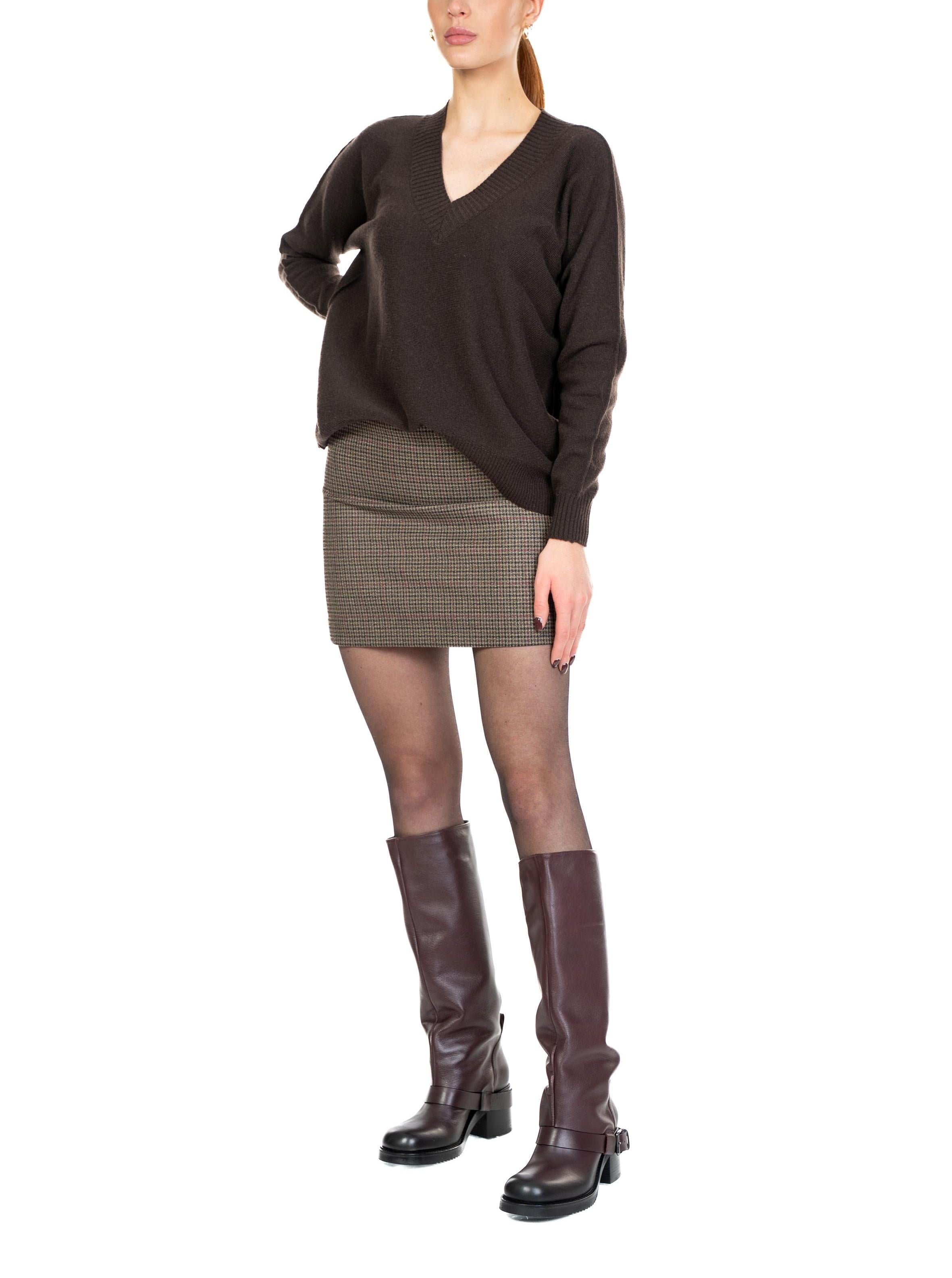 Maglia scollo a V 61159 WENGE D.EXTERIOR