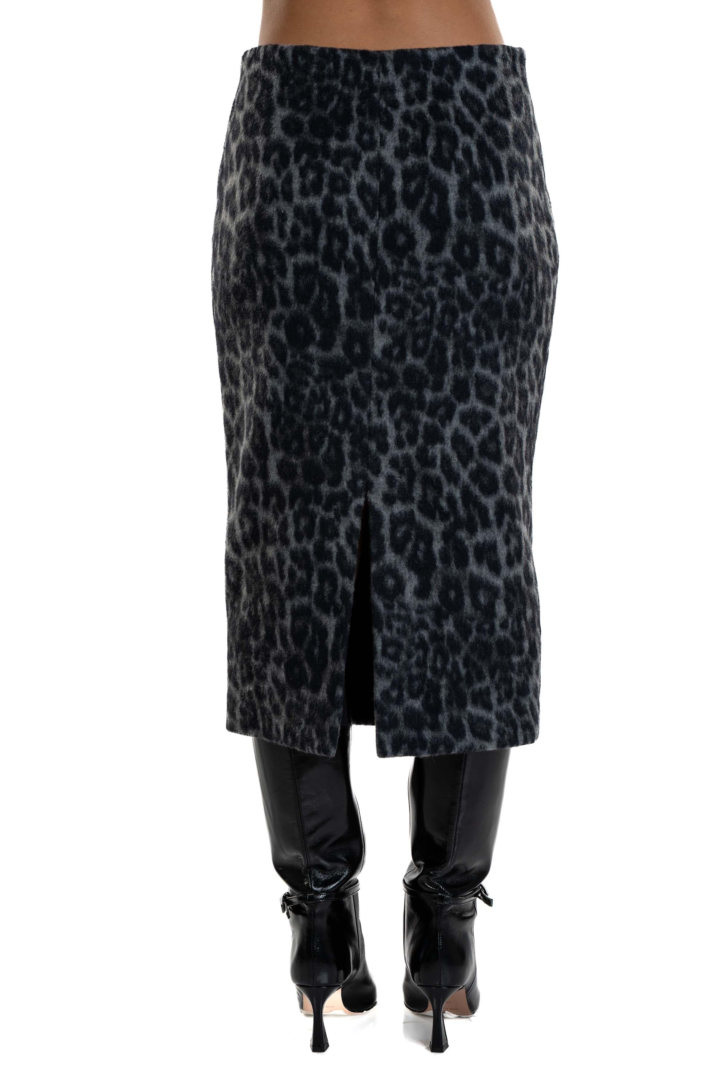 Spotted Lounguette Skirt 30707 BLACK/GREY FEDERICA TOSI