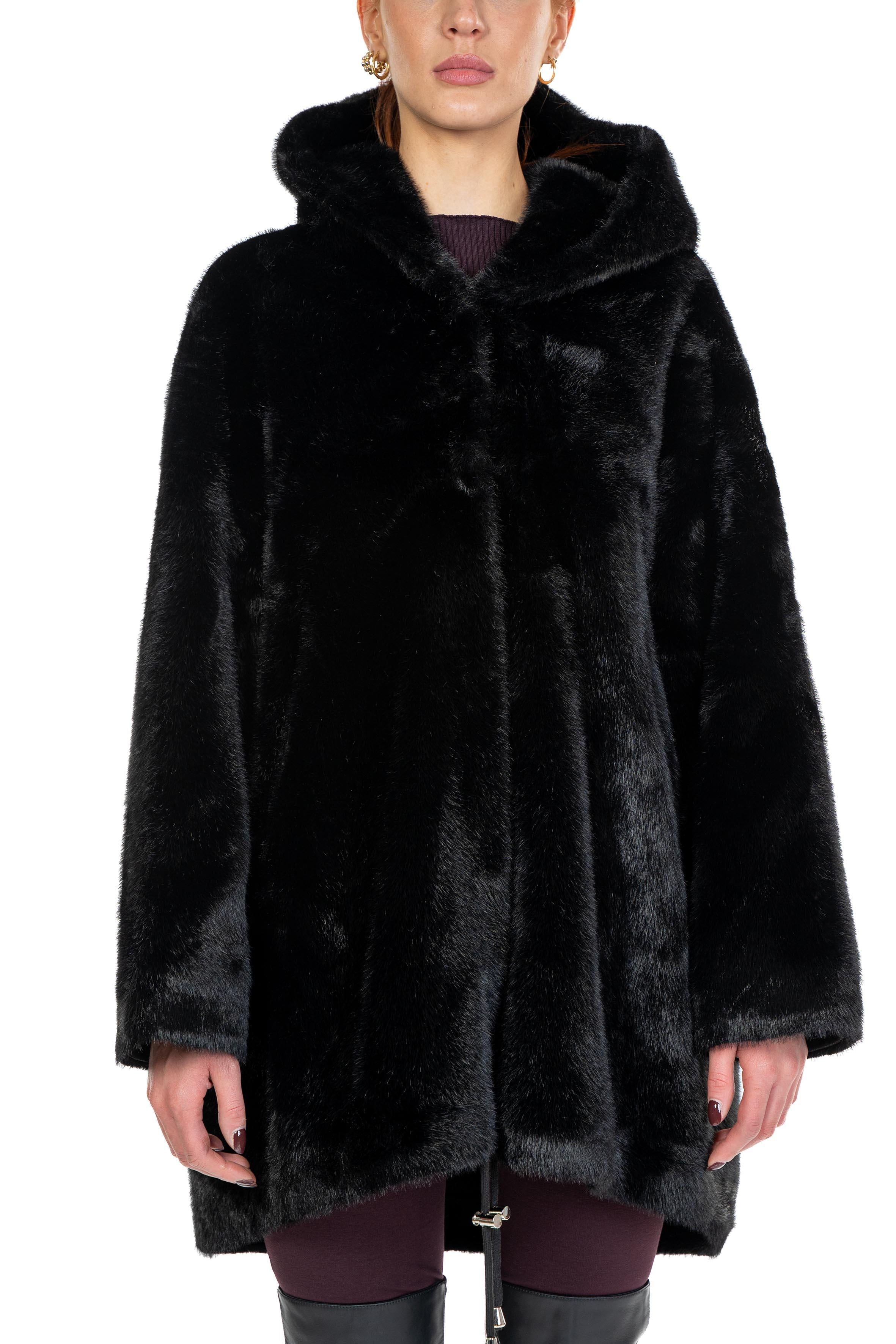 Giaccone con cappuccio 7223 nero 7223 NERO Bully