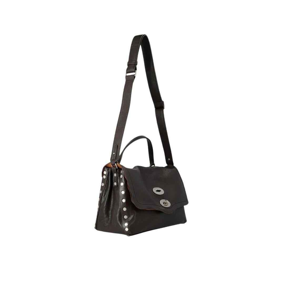 Borsa Postina S tabacco testa di moro POSTINA S TABACCO BROWN CARBONE ZANELLATO