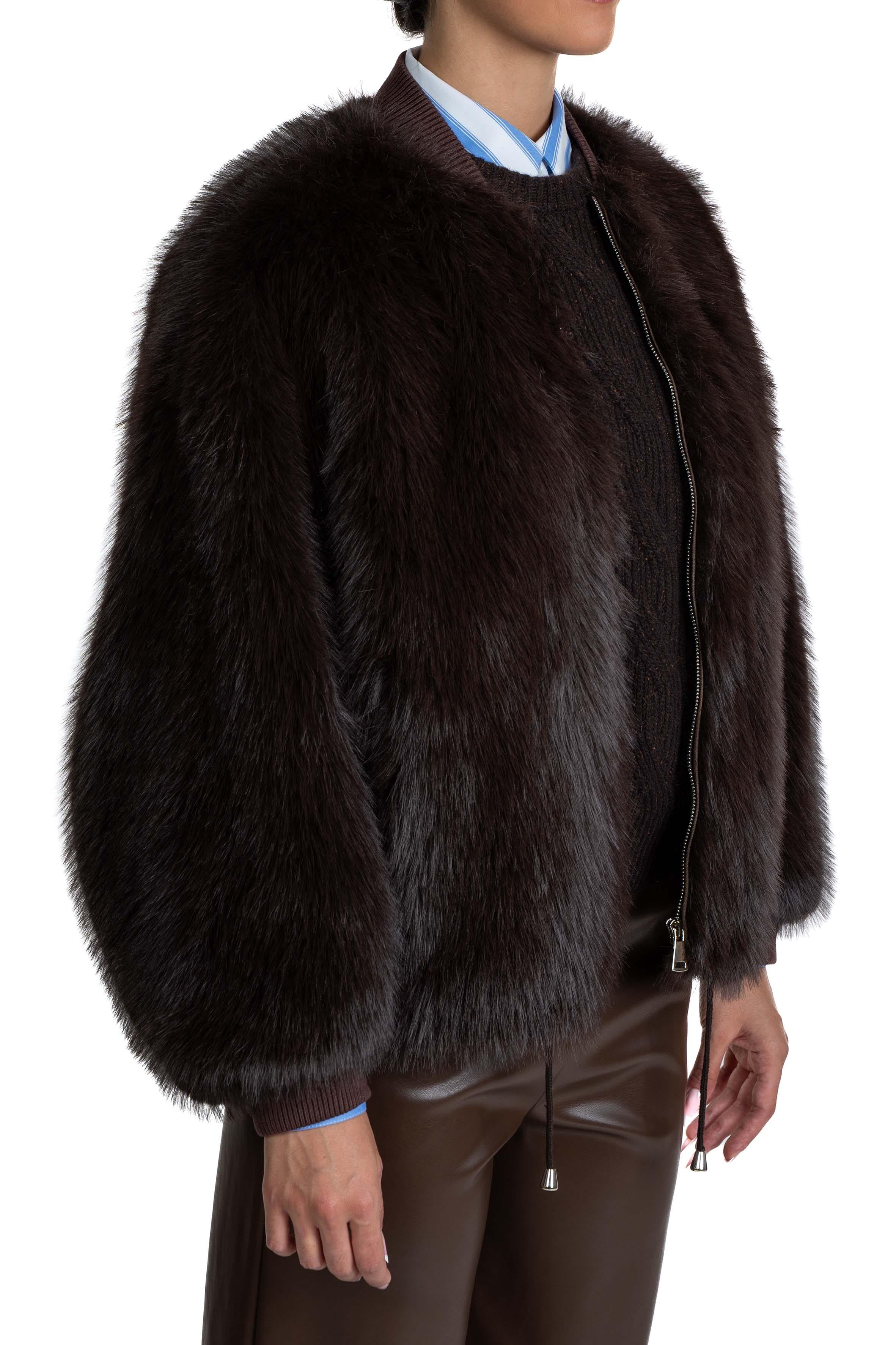 Bomber eco pelliccia 9029 9029 EKO DARK COFFEE SWORD