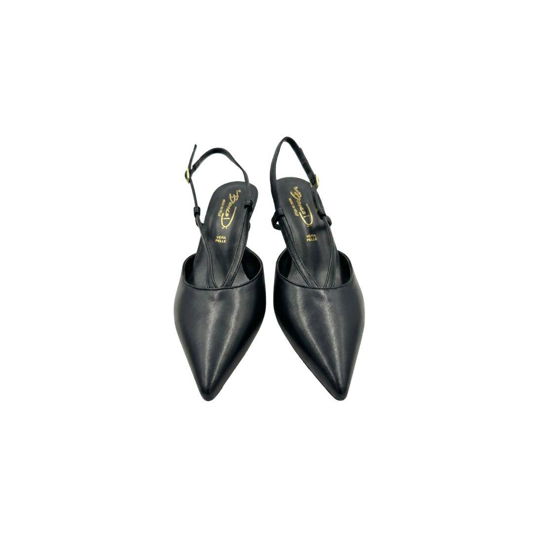 Slingback nera 671 671 NERO BIANCA DI