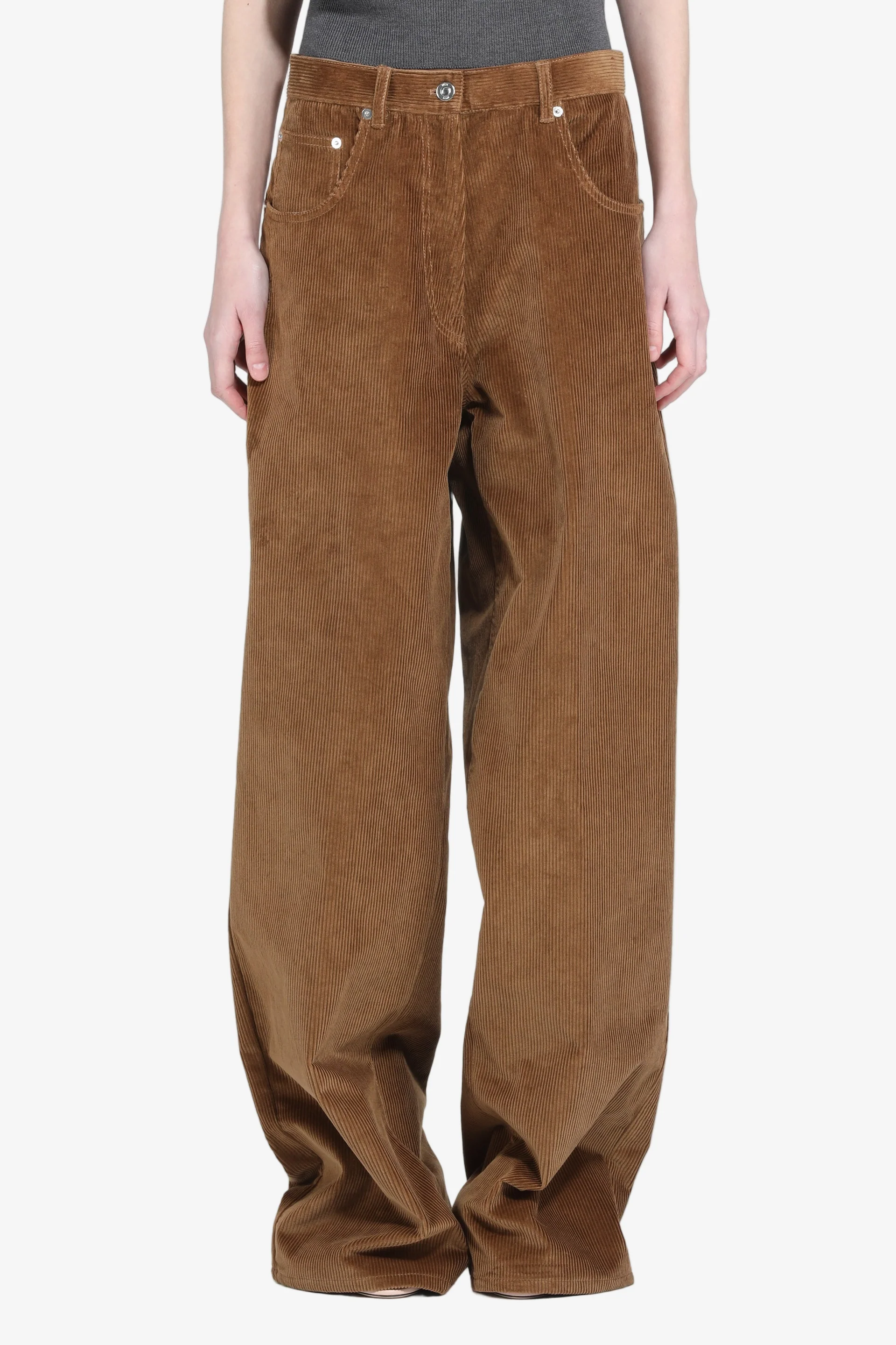 Pantalone in velluto B071 NOCCIOLA N° 21