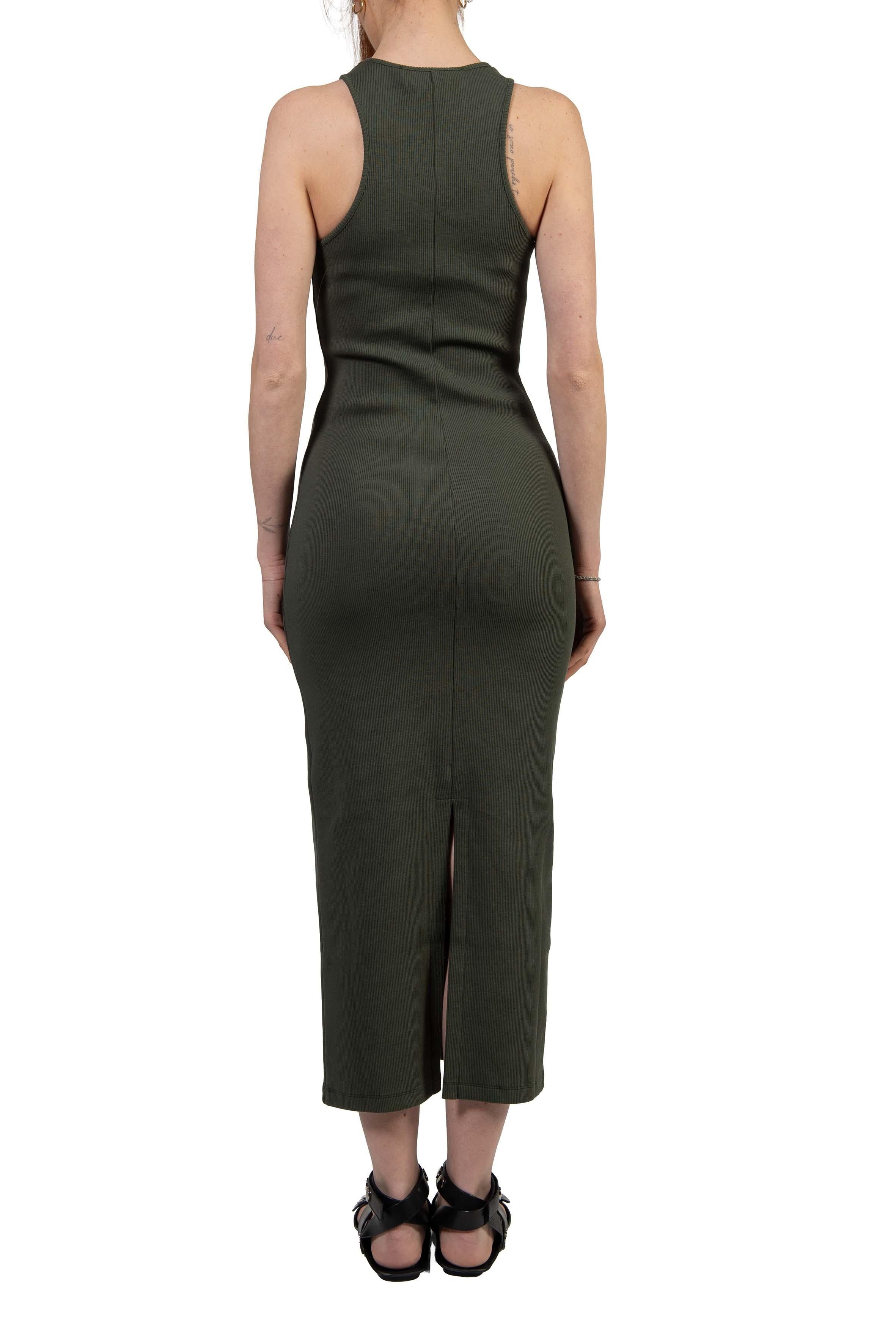 Abito lungo a costine in jersey military 42355 MILITY FEDERICA TOSI