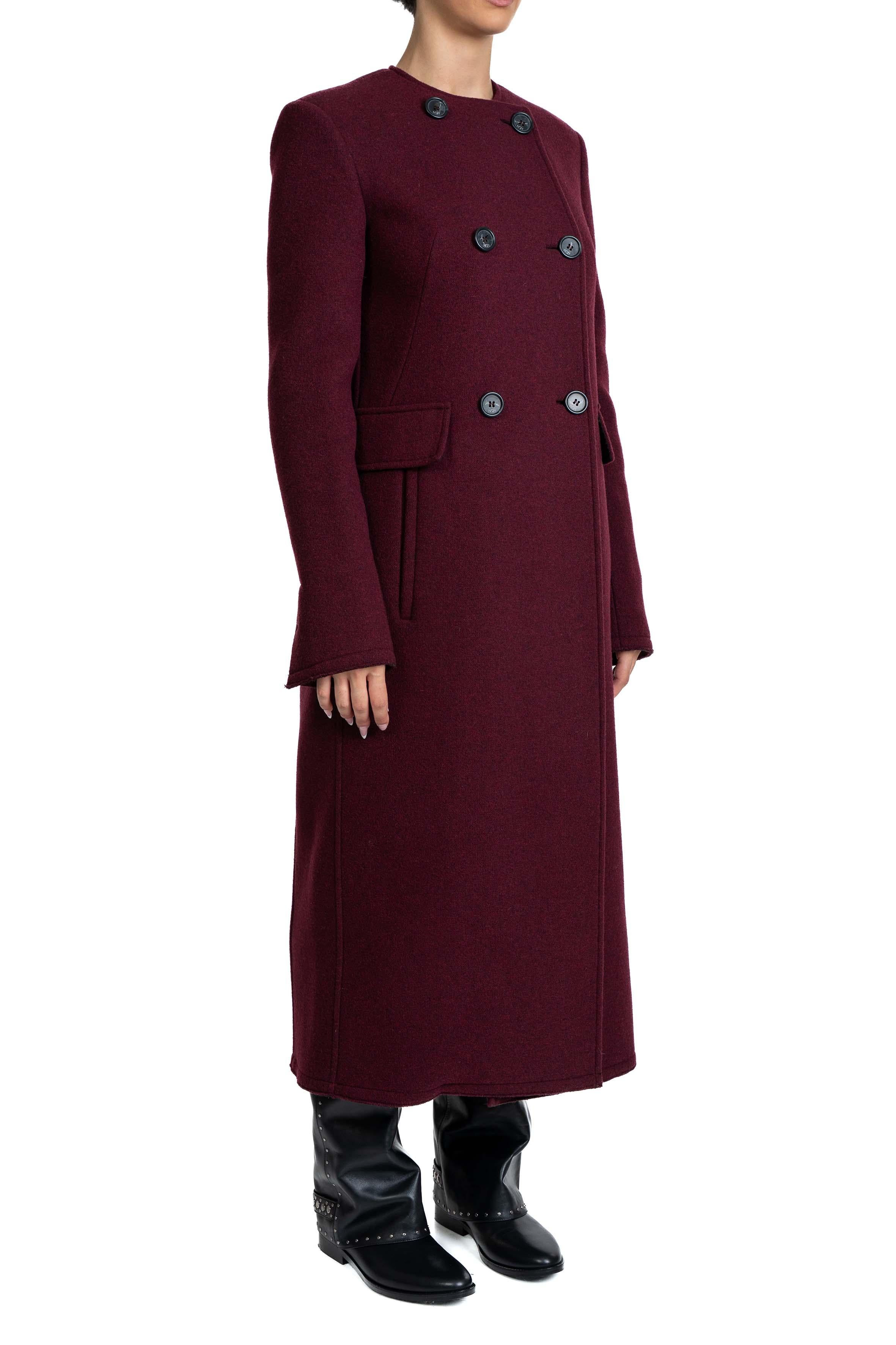 Cappotto lungo bordò N021 4602 RED/BROWN N° 21