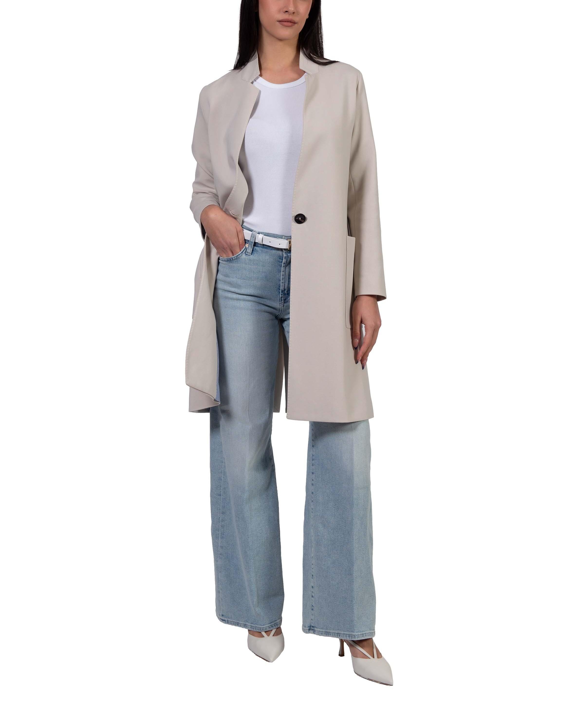Spolverino ghiaccio FD3816 COAT FLEECE SESAMO CIRCOLO