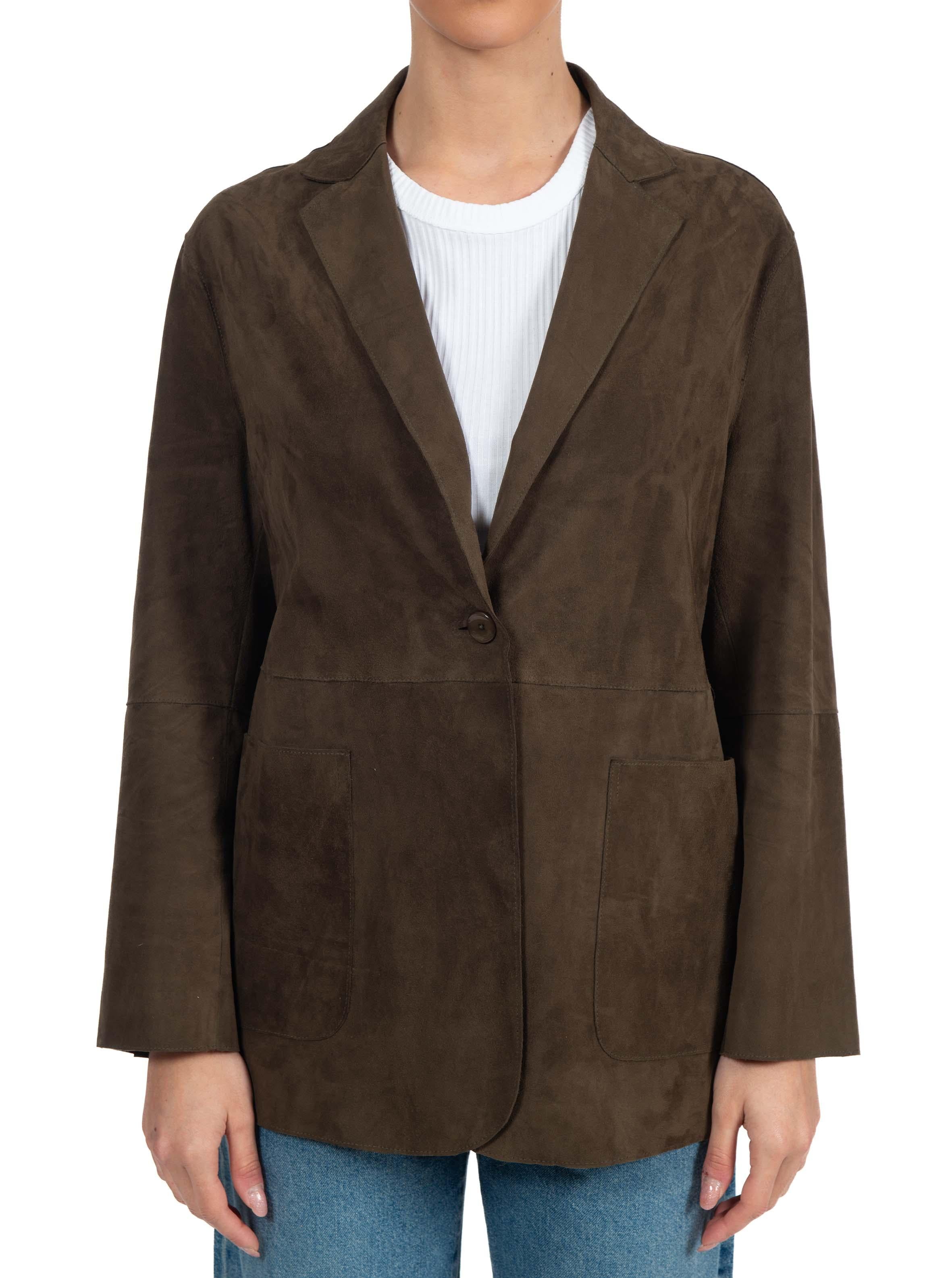 Giacca Bonnie in camoscio marrone BONNIE 126 THE JACKIE LEATHERS