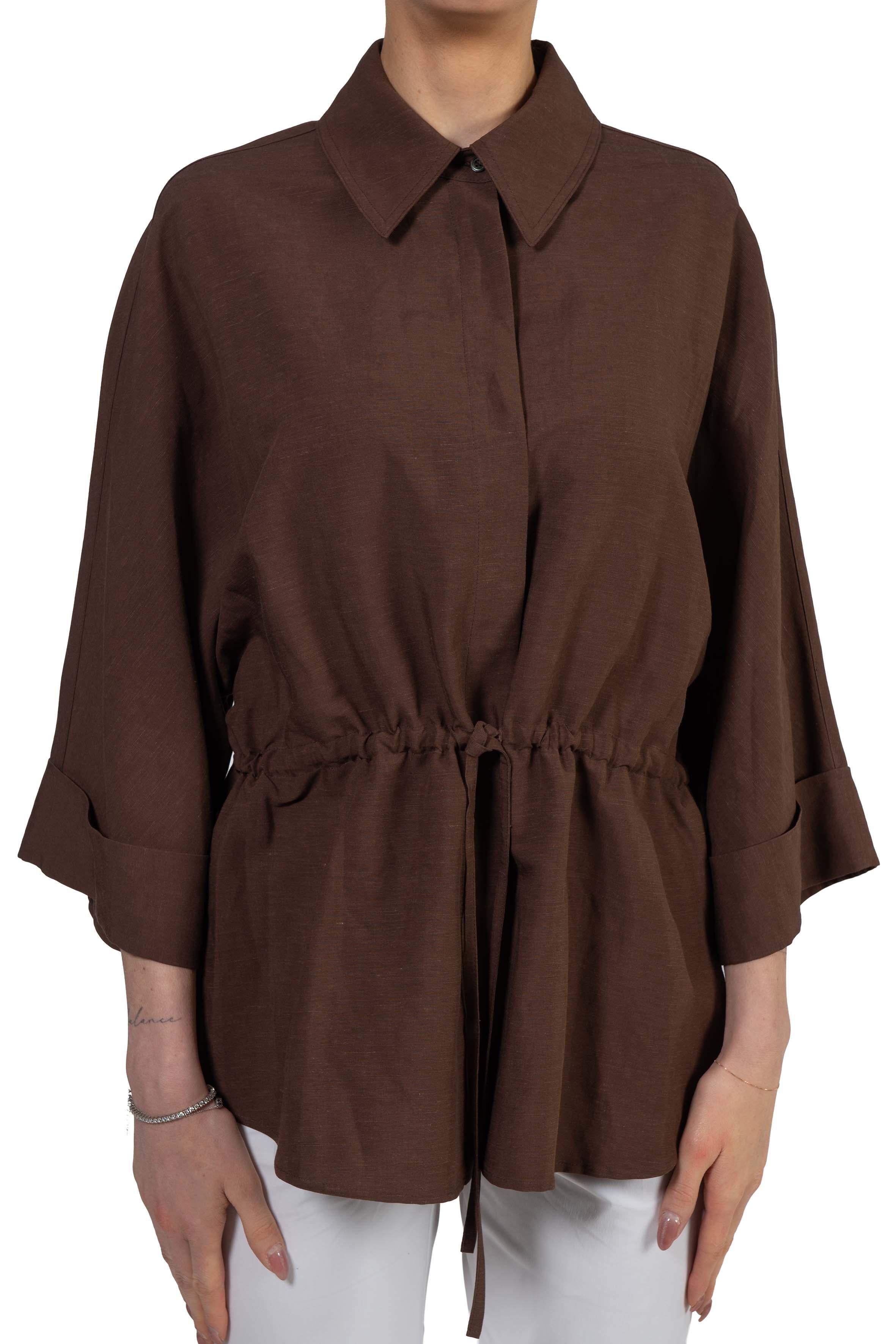 Camicia con coulisse 4738 2973 CIOCCOLATO ALICE MILLER