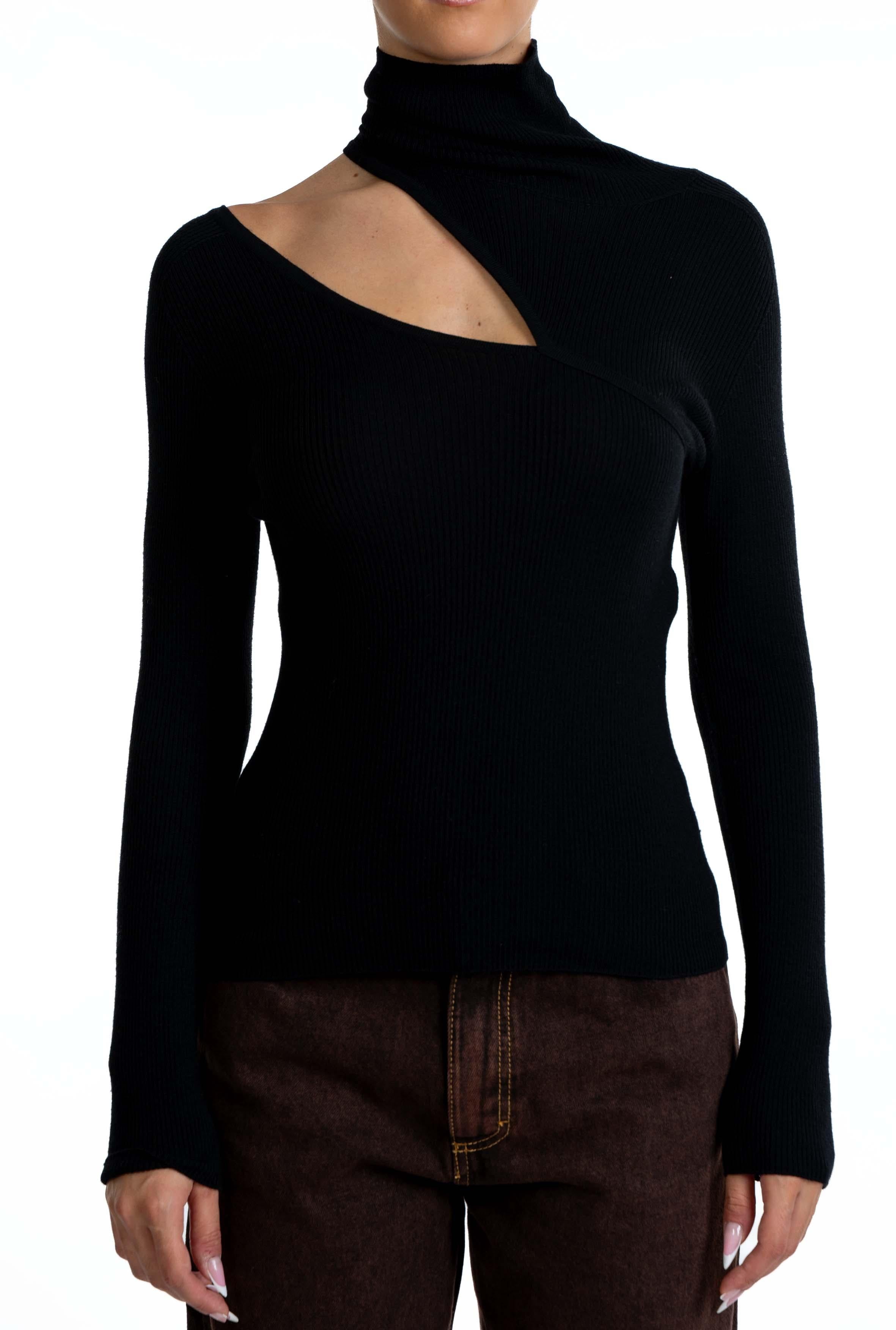 Maglia collo alto 61413 NERO D.EXTERIOR