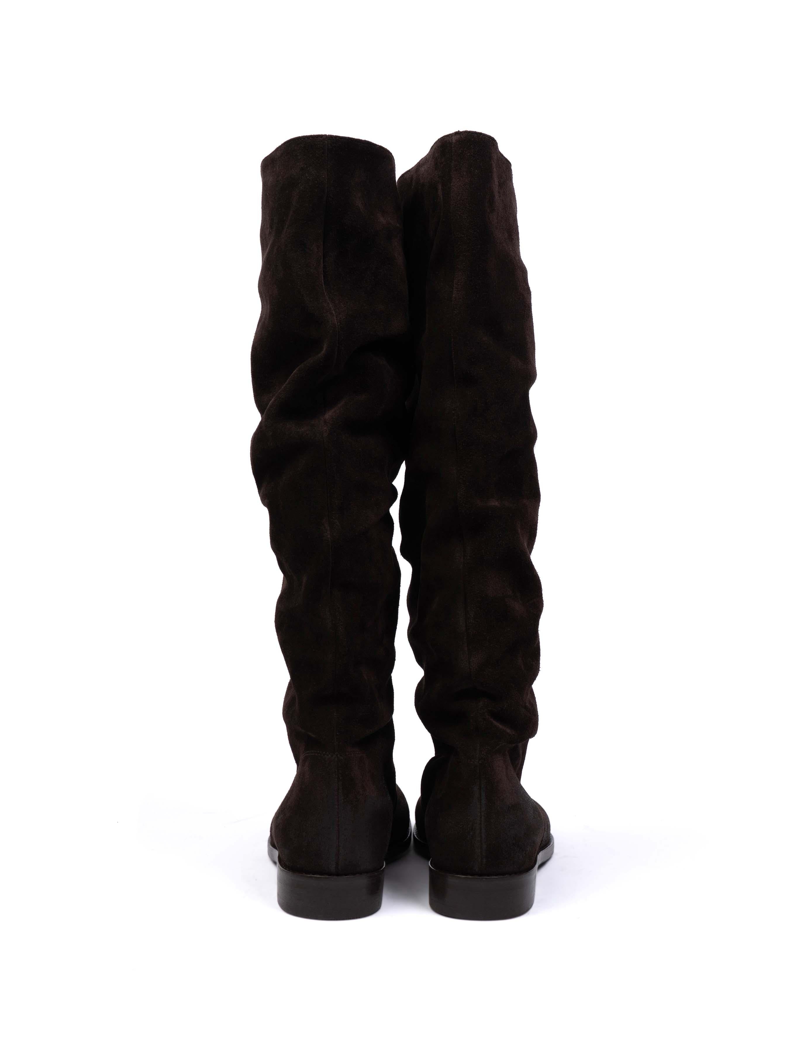 Stivale in camoscio marrone A5729 EBANO STRATEGIA