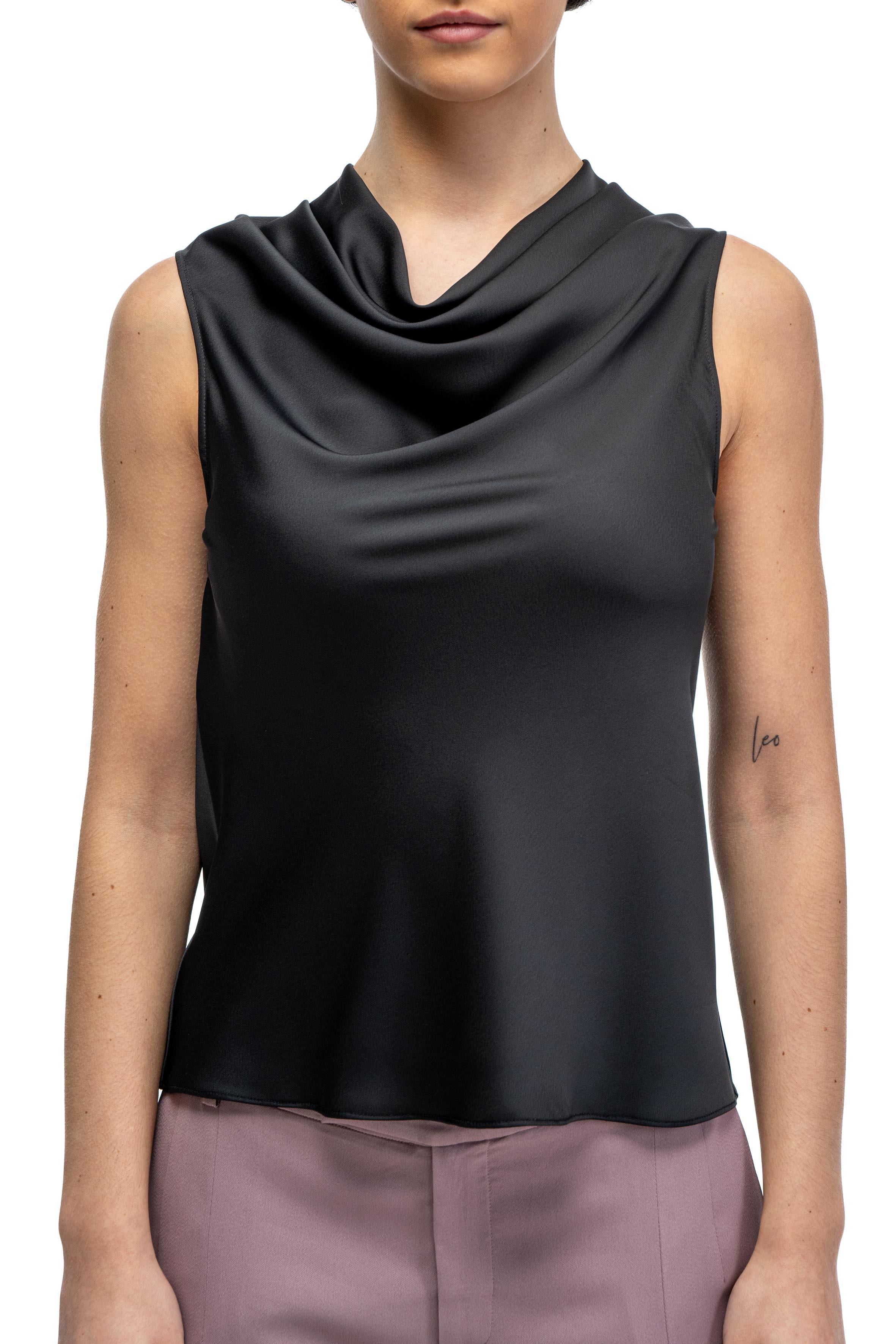 top in crepe fluido nero 0804 0719 0555 nero PHILOSOPHY