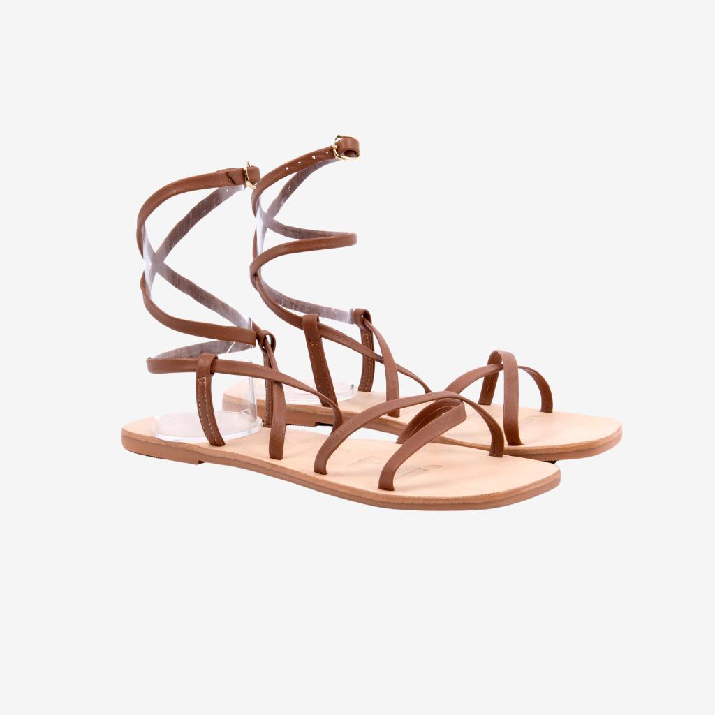 Sandalo flat cuoio S097 YO C MANEBI