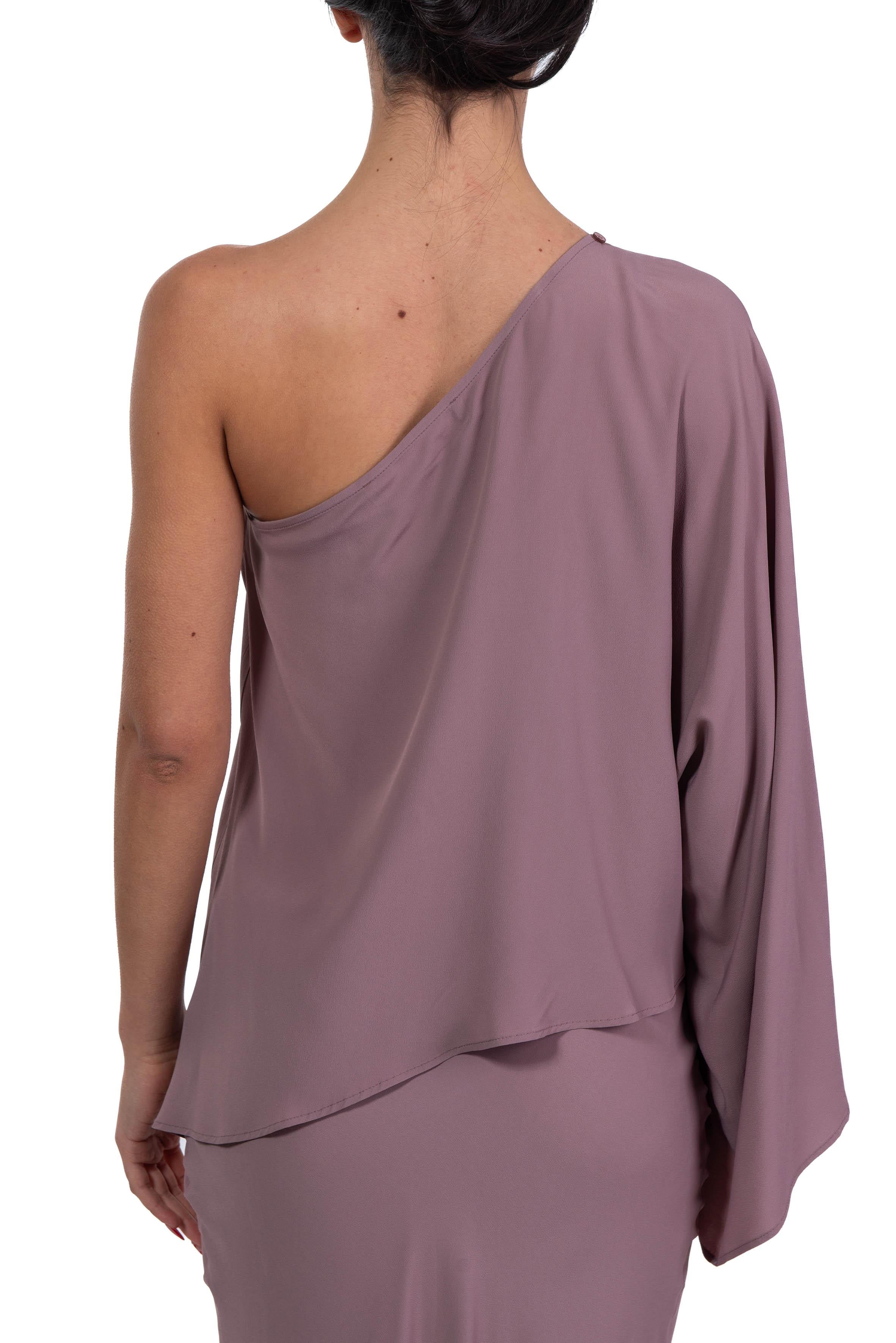 Monospalla in crepe de chine 41106-412 BOIS DE ROSE 04 FEDERICA TOSI