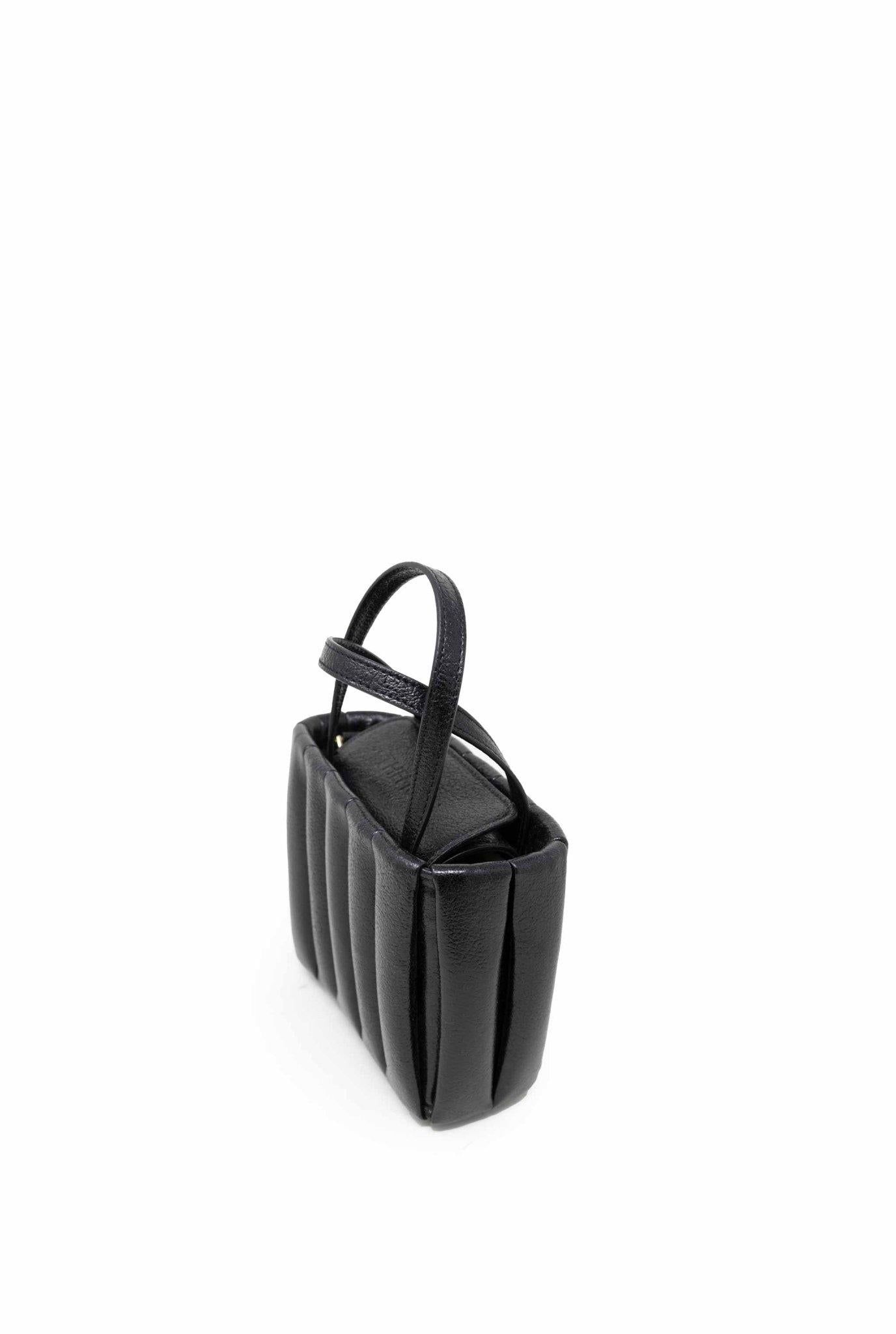 Borsa tote Aria laminata nera ARIA N THEMOIRE'