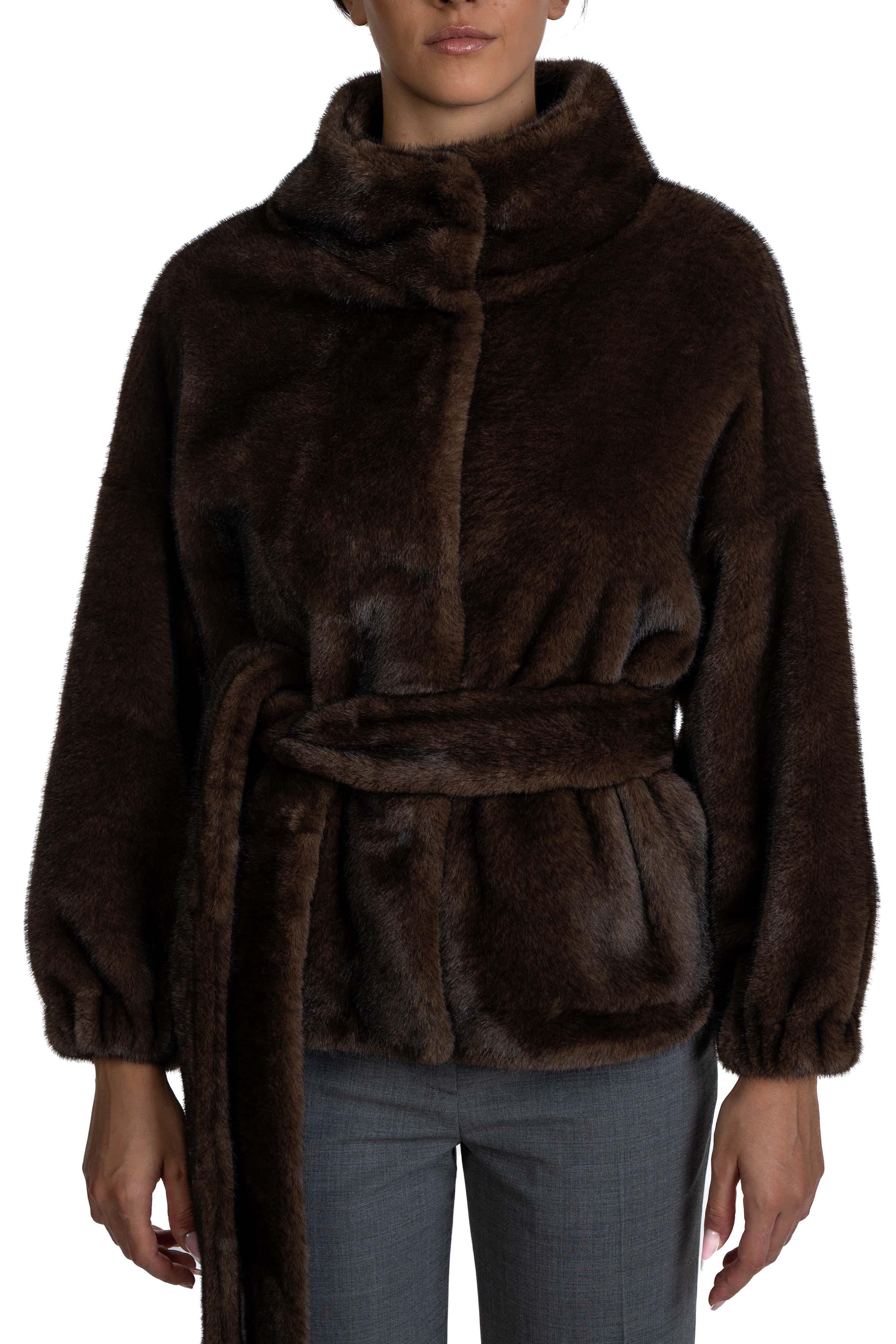 Bomber 7224 in ecopelliccia testa di moro 7224 BRUNO Bully