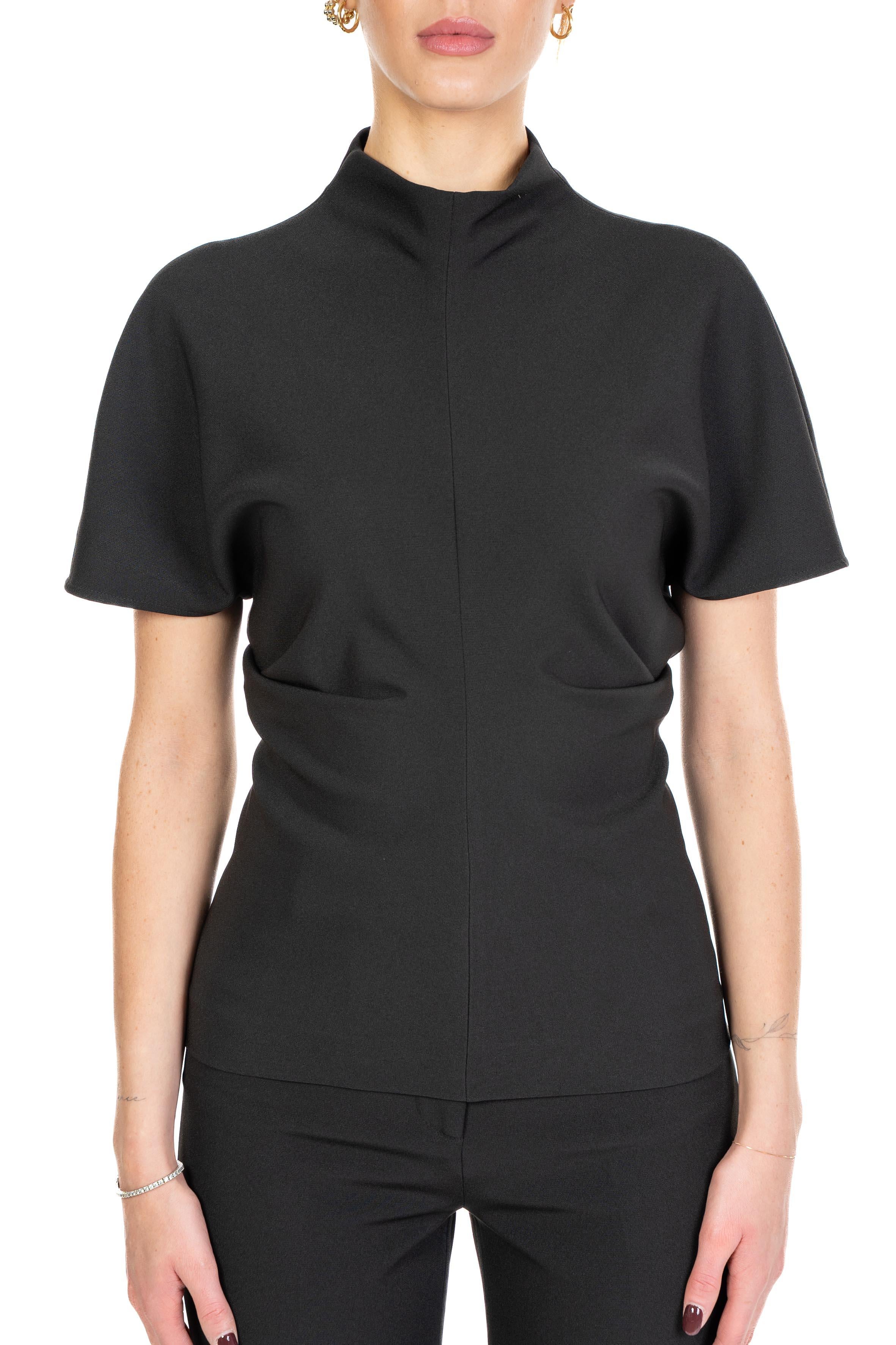 Blusa cady collo alto 31101 BLACK FEDERICA TOSI