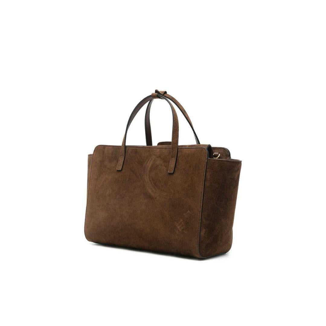 Borsa Flap M in suede cioccolato FLAP M SUEDE CHOCOLAT HIDESINS