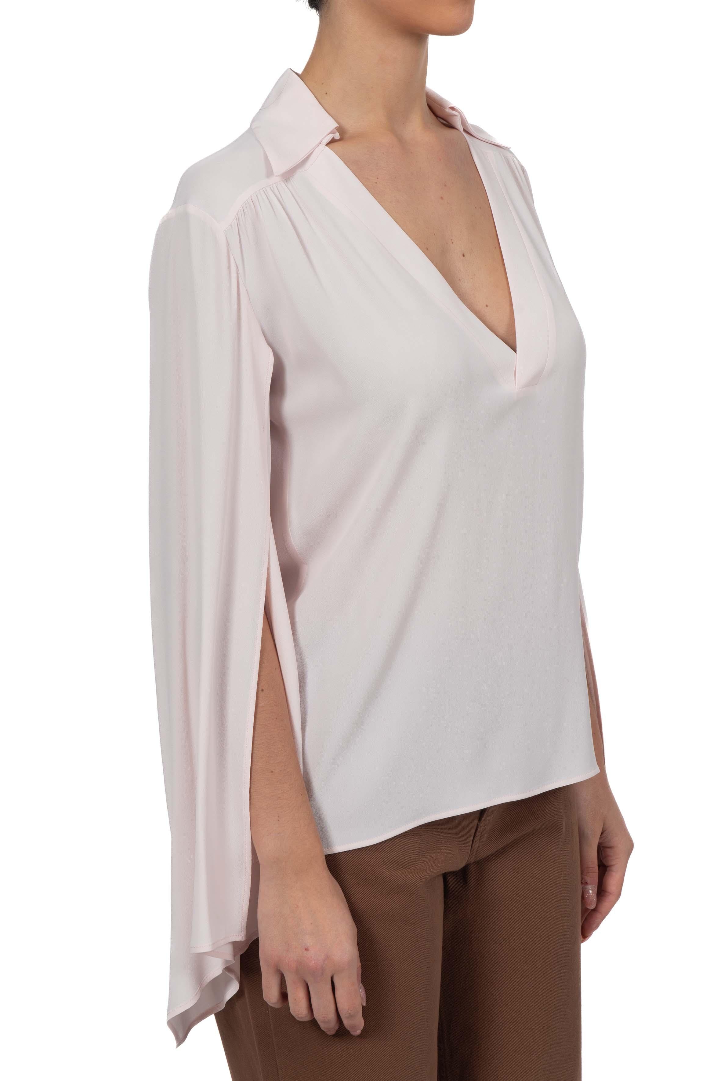 Blusa scollo a V maniche a calla rosa 41104 41104 ROSA FEDERICA TOSI
