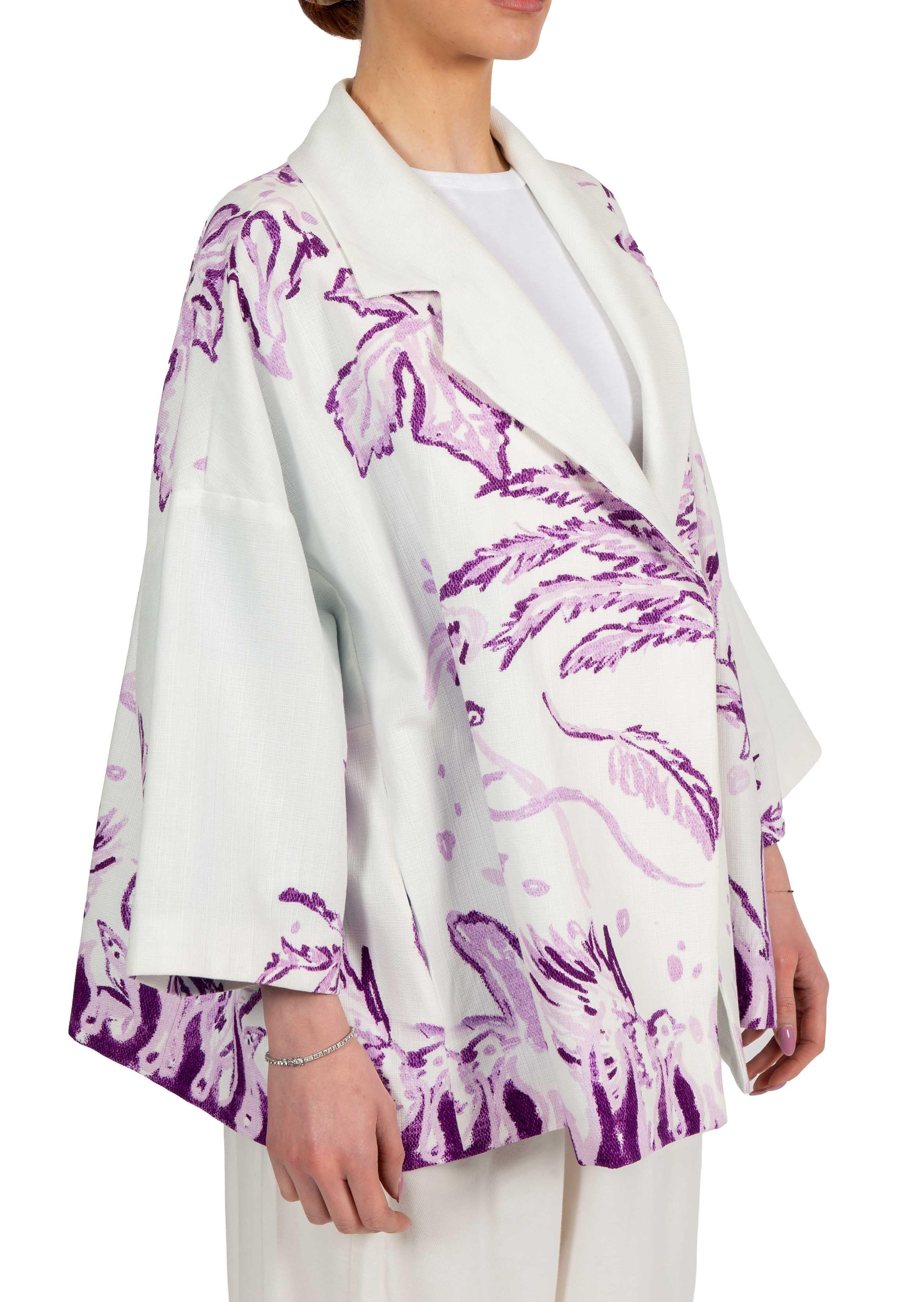 Caban Stella Jean stampa palma. JC426 STAMPA PALMA STELLA JEAN