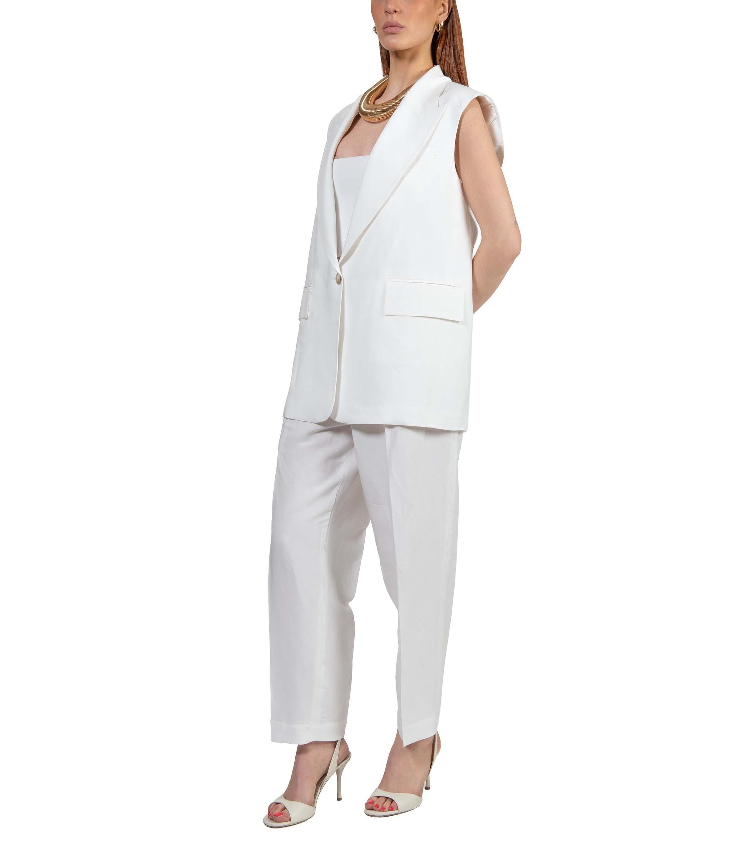 Gilet smanicato bianco 3798 2973 BIANCO ALICE MILLER