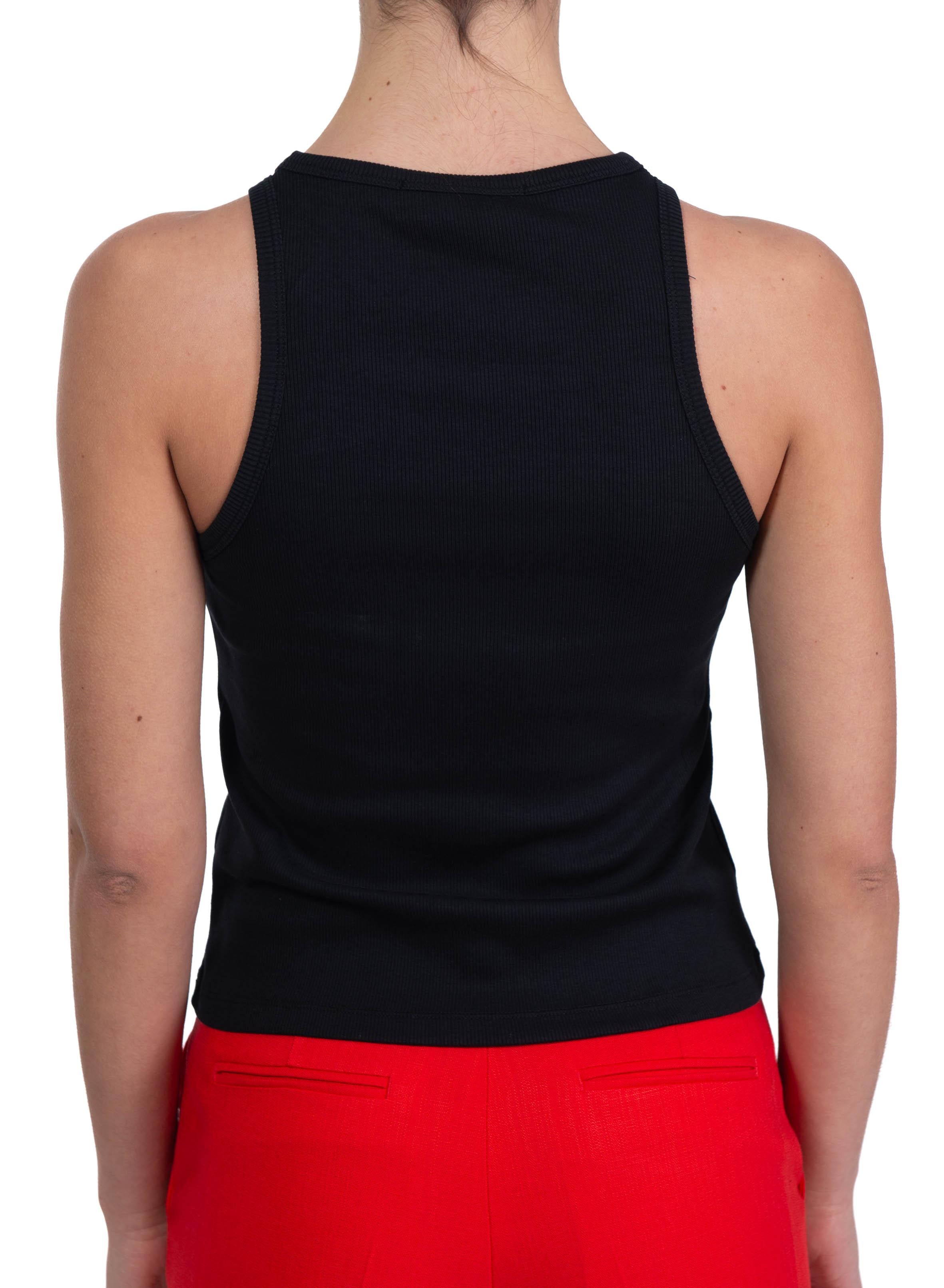 Top scollo heater con logo 3841MDT76U 257120 BLACK 99 MSGM