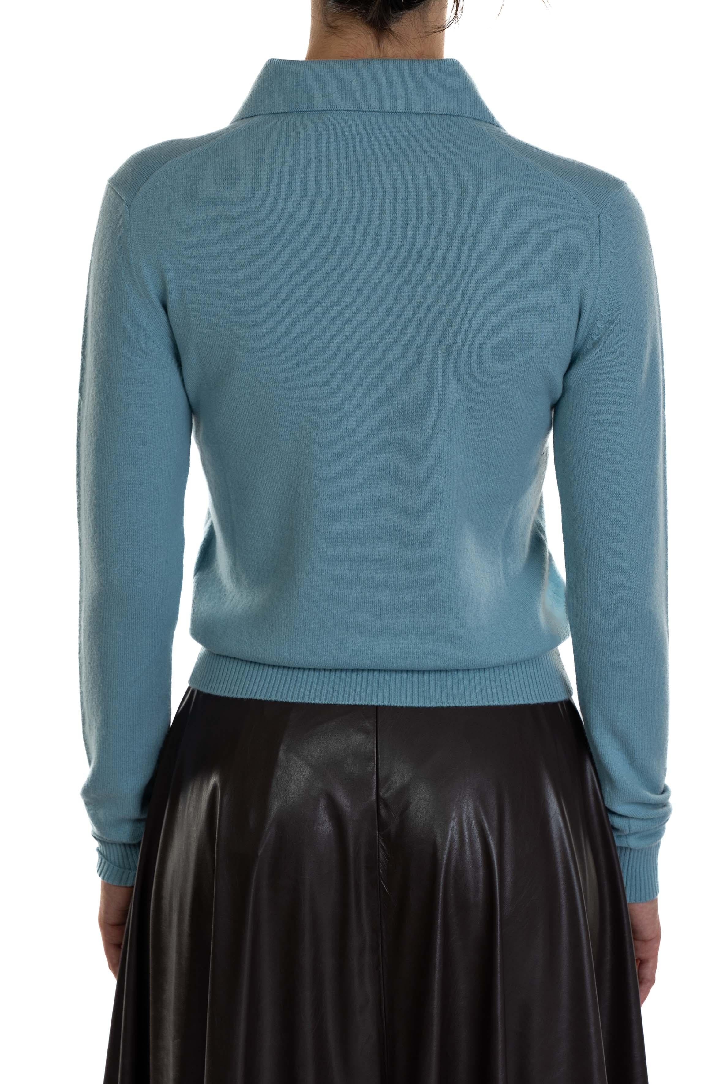 Maglia in lana celeste A038 6307 N° 21