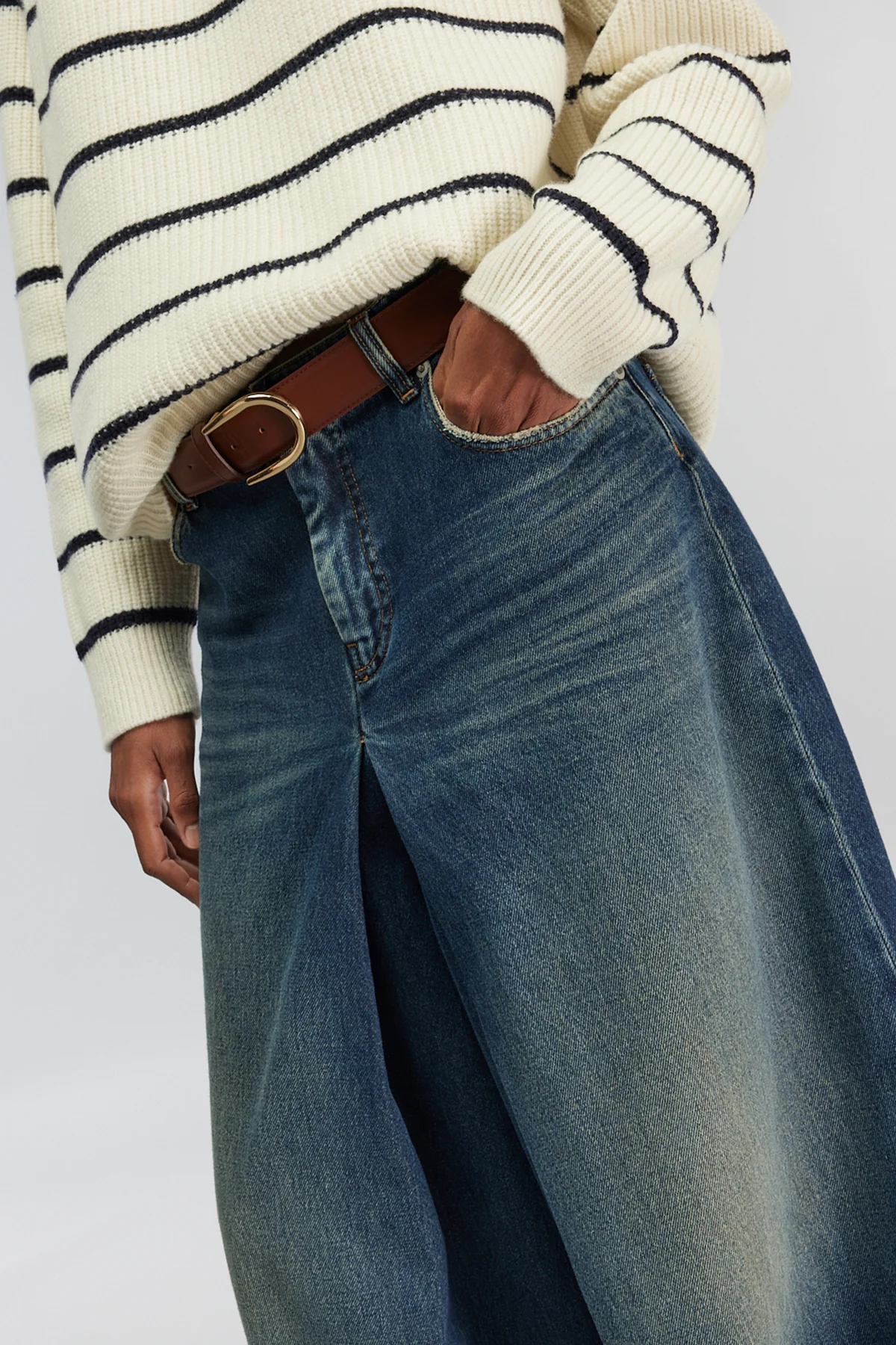 pantagonna FILIPA Y5WY32 BLU SEMICOUTURE